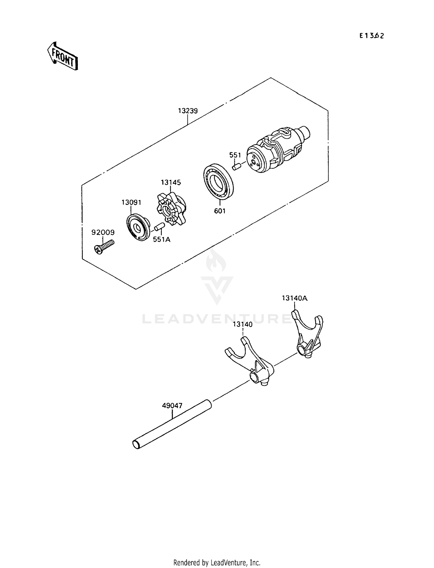 GEAR CHANGE DRUM/SHIFT FORK(S)