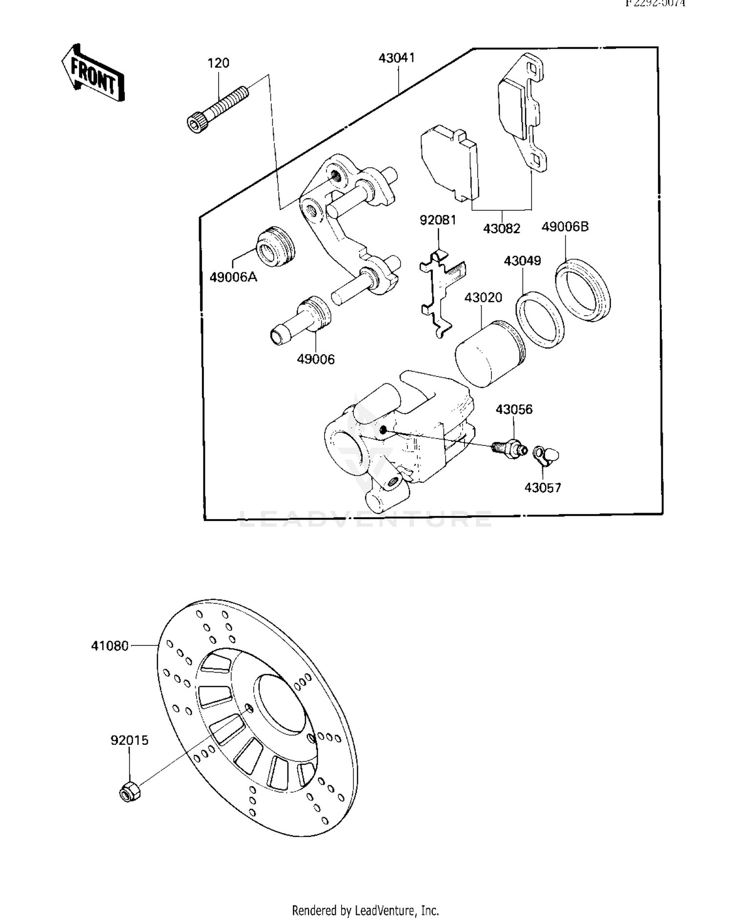 FRONT BRAKE ('85 A2)
