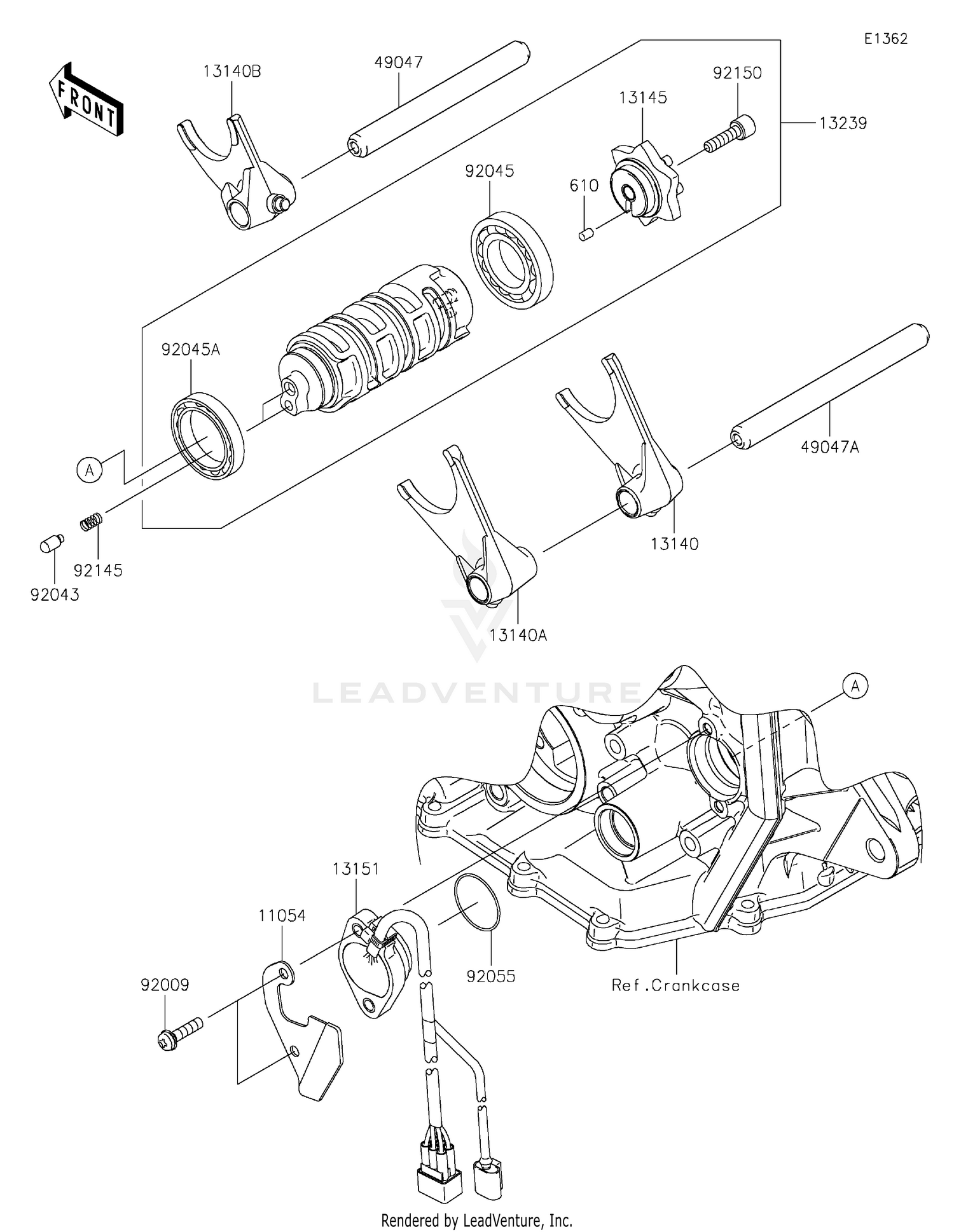 Gear Change Drum/Shift Fork(s)