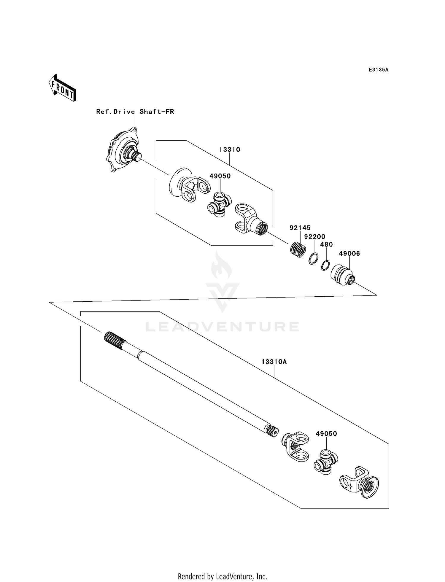 DRIVE SHAFT (JKBRTCB1 EB500853-)