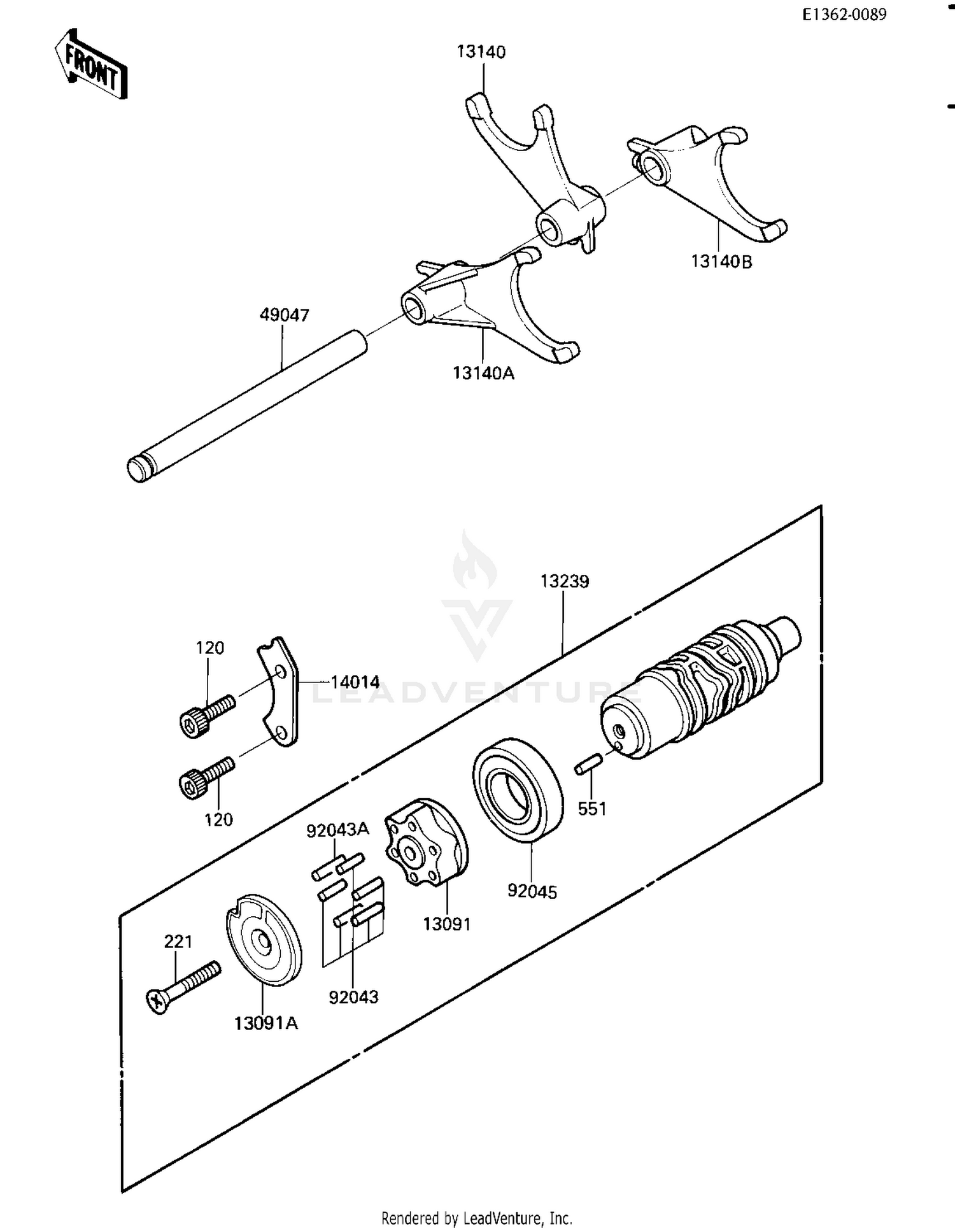 GEAR CHANGE DRUM & FORKS