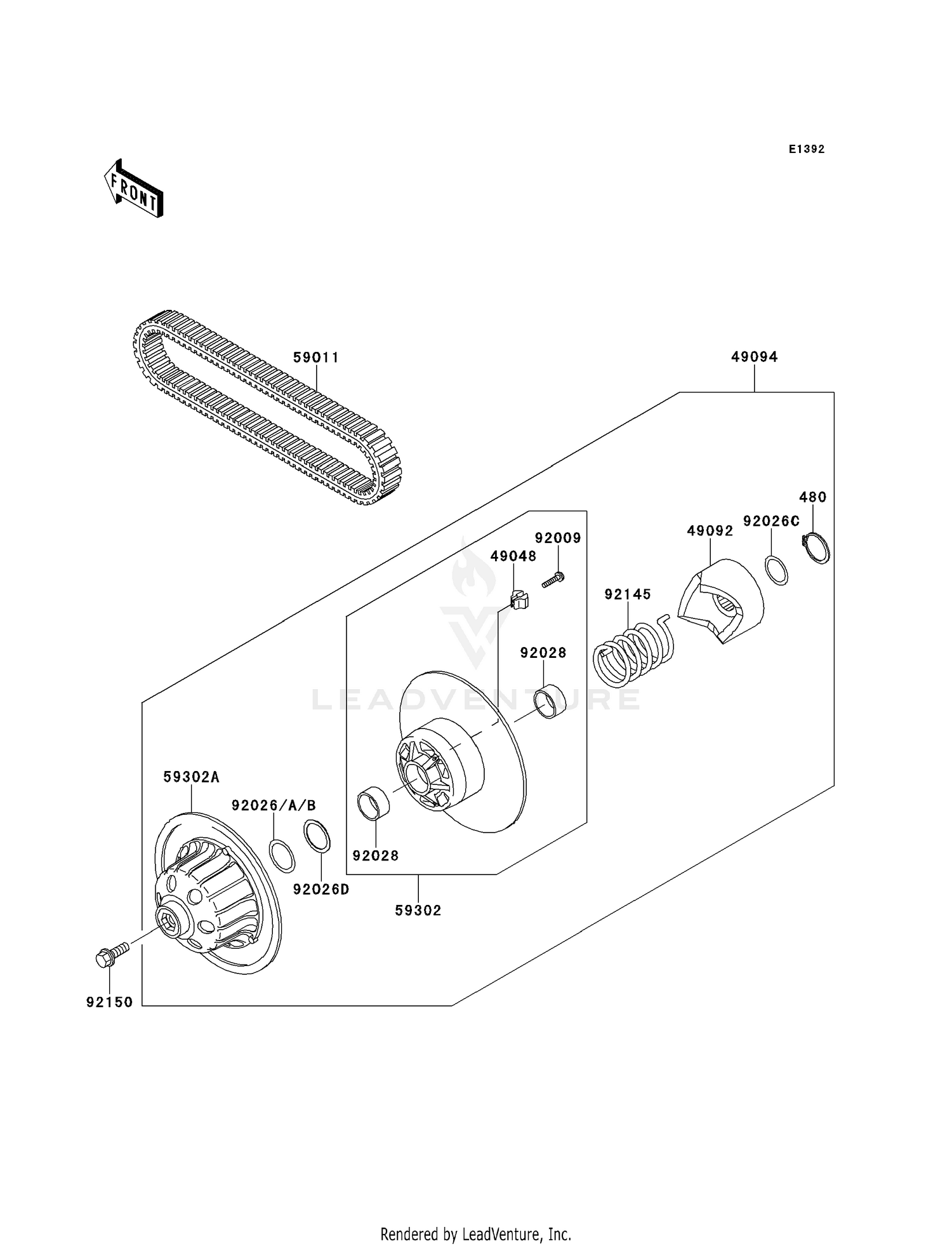 DRIVEN CONVERTER/DRIVE BELT