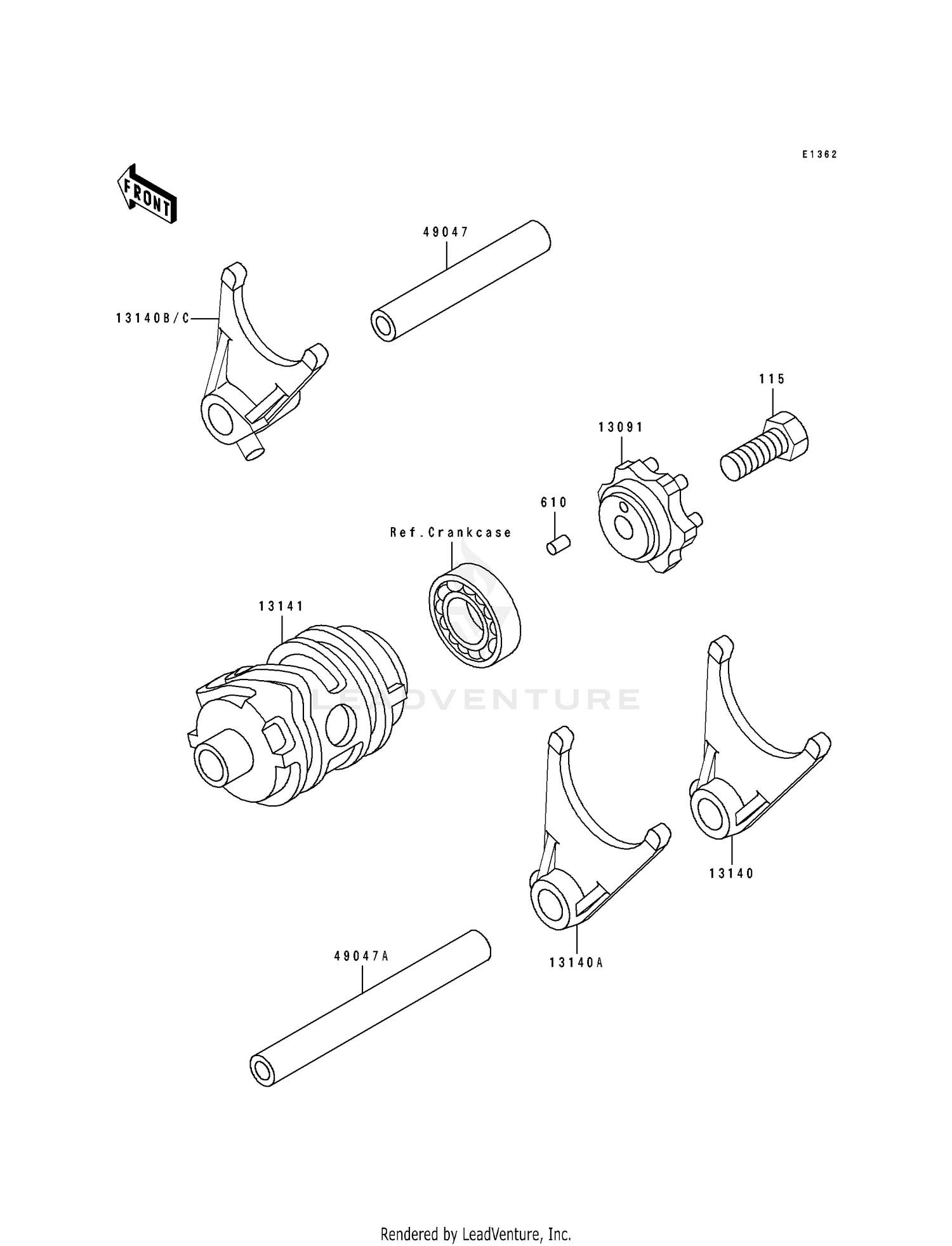 CHANGE DRUM/SHIFT FORK