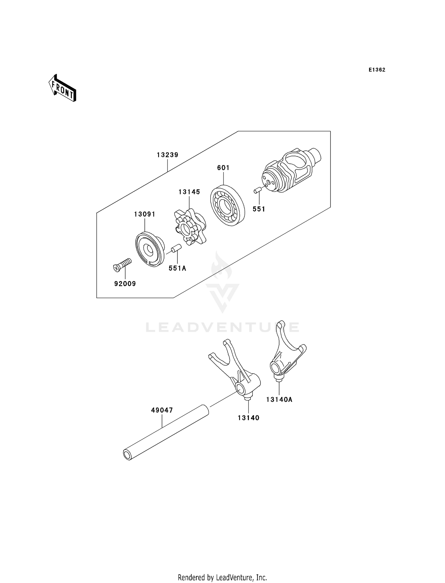 GEAR CHANGE DRUM/SHIFT FORK(S)