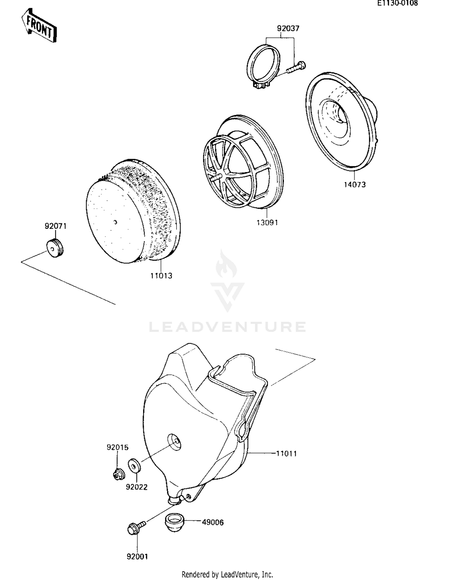 AIR CLEANER ('84 KX80-E2)