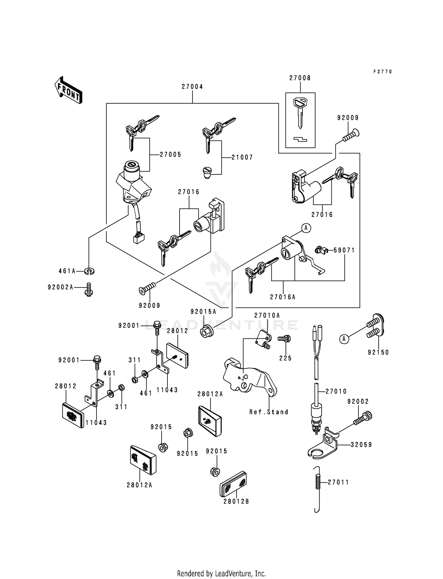 IGNITION SWITCH/LOCKS/REFLECTORS