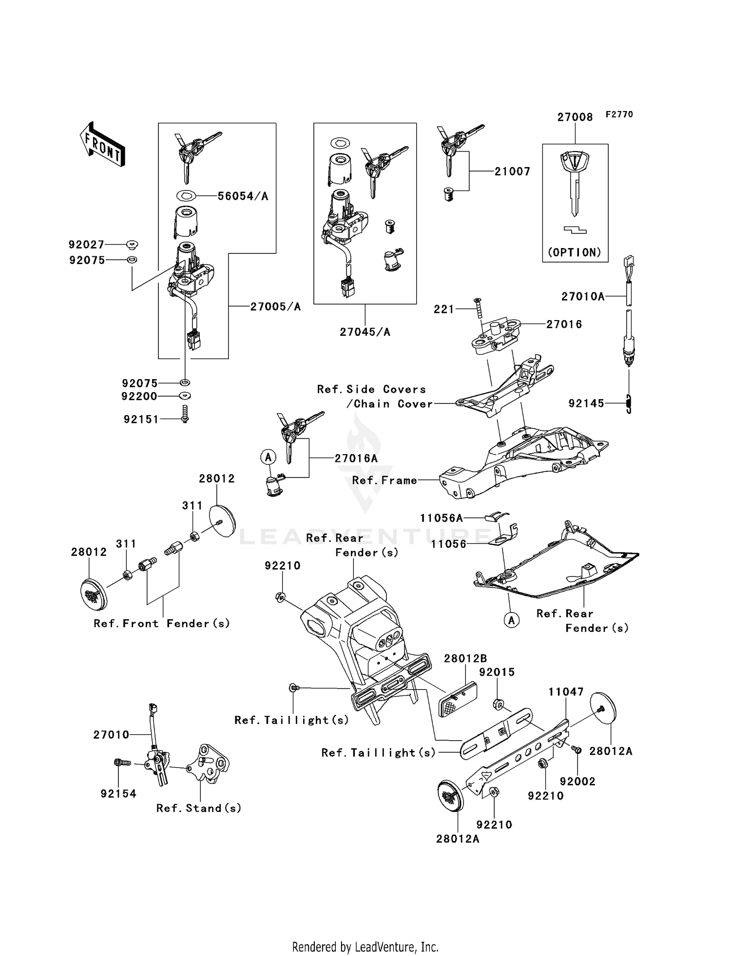 IGNITION SWITCH/LOCKS/REFLECTORS