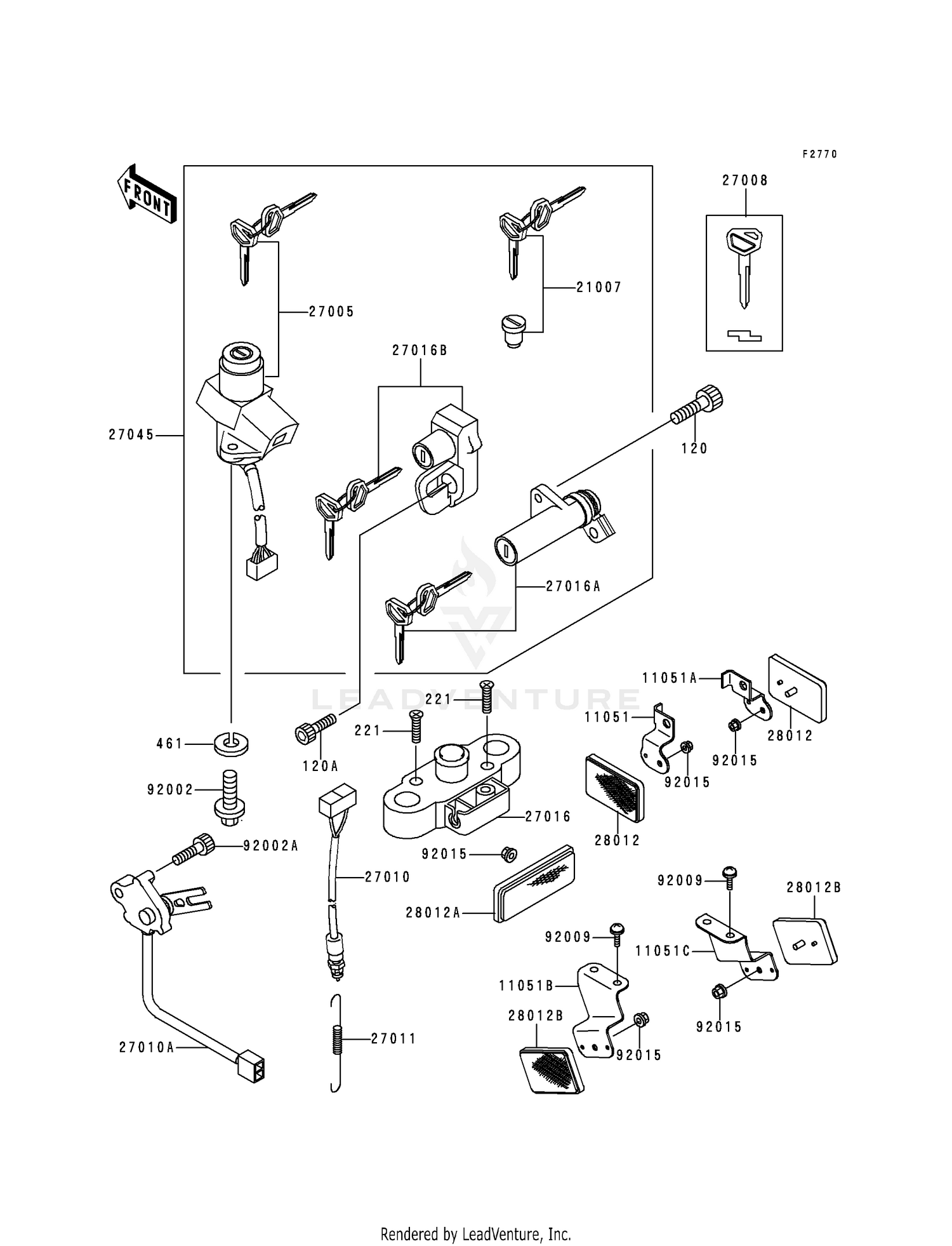 IGNITION SWITCH/LOCKS/REFLECTORS