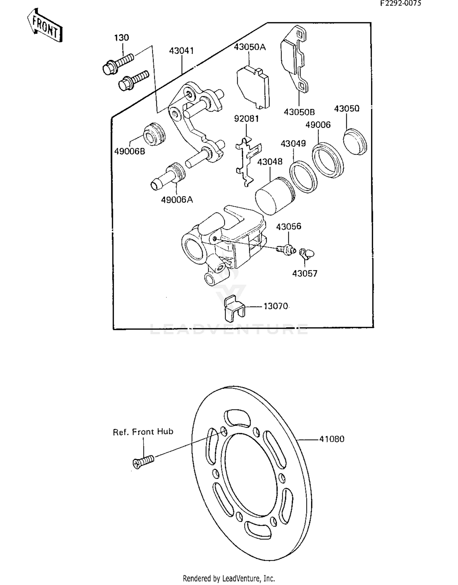 FRONT BRAKE ('85 KX80-E3)