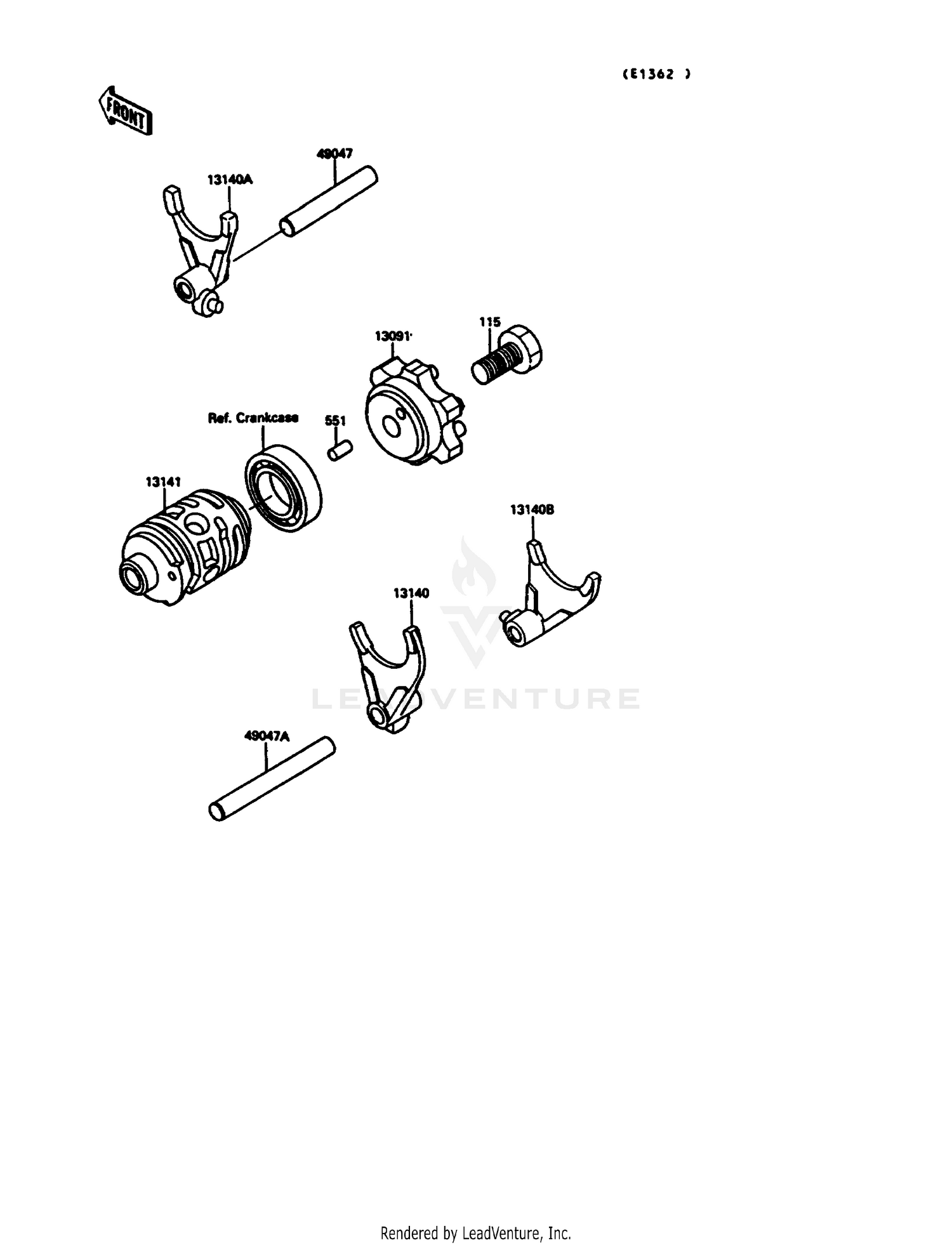 GEAR CHANGE DRUM/SHIFT FORK(S)