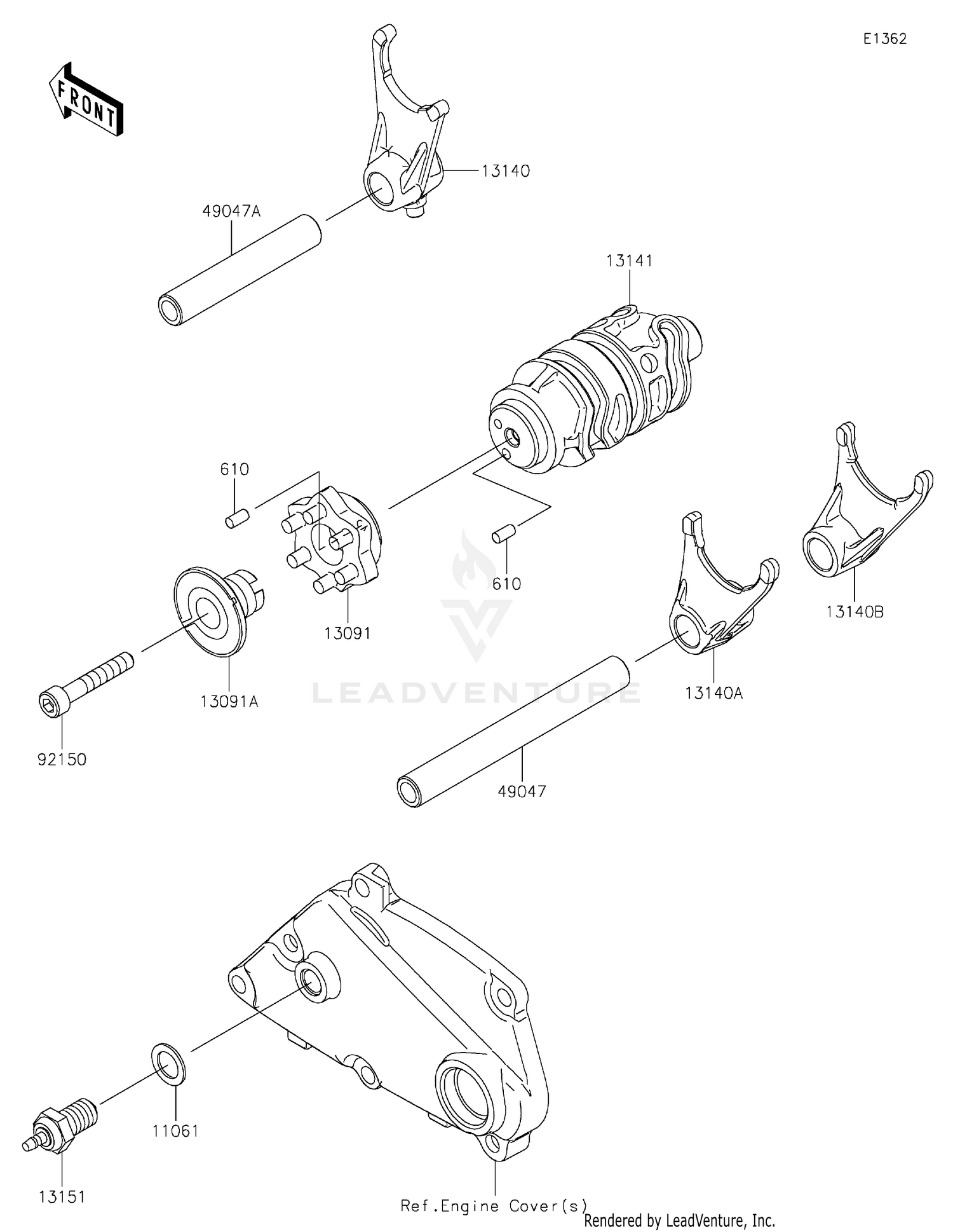Gear Change Drum/Shift Fork(s)