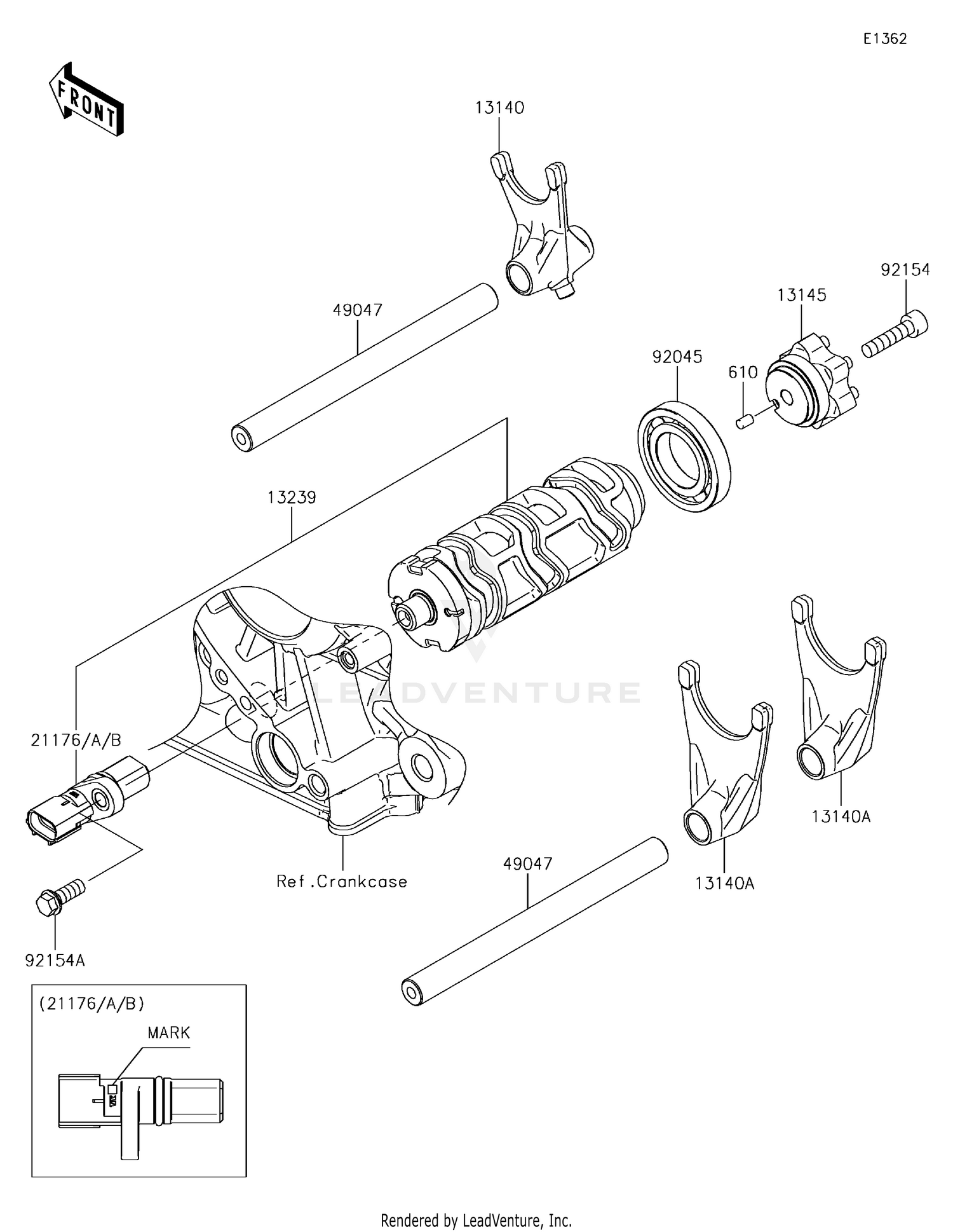 Gear Change Drum/Shift Fork(s)
