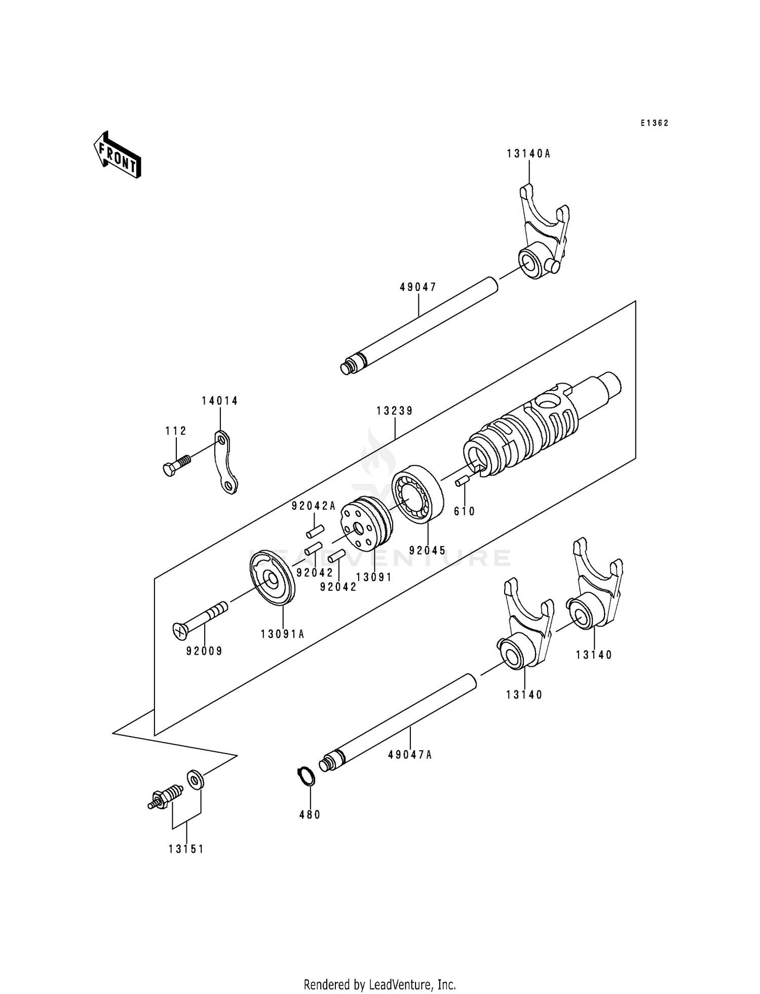 GEAR CHANGE DRUM/SHIFT FORK(S)