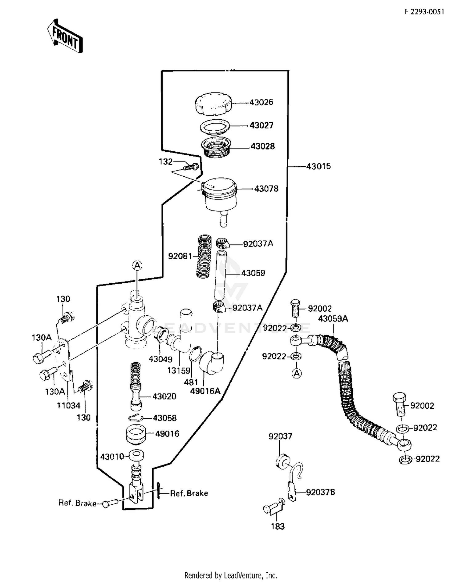REAR MASTER CYLINDER ('85 A2)