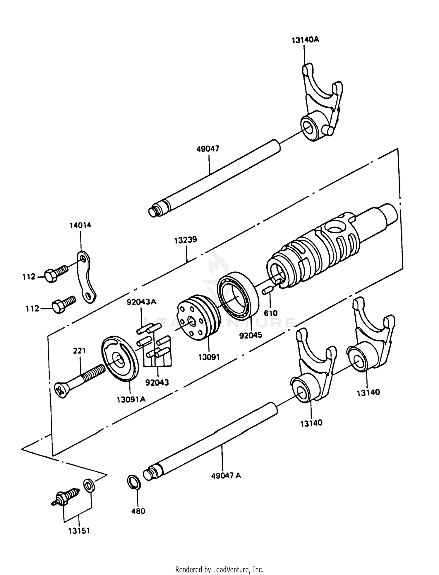 CHANGE DRUM/SHIFT FORK