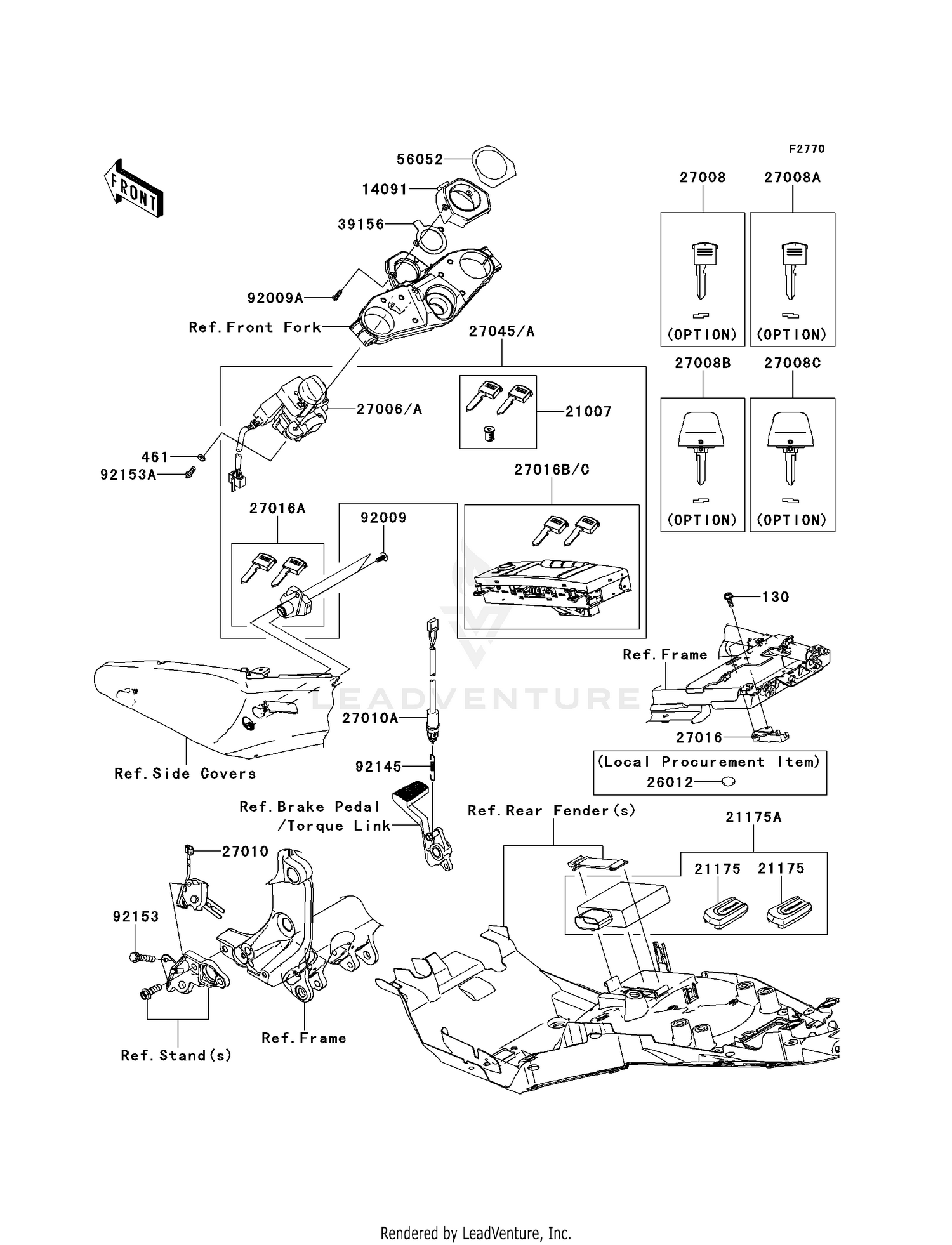 IGNITION SWITCH/LOCKS/REFLECTORS