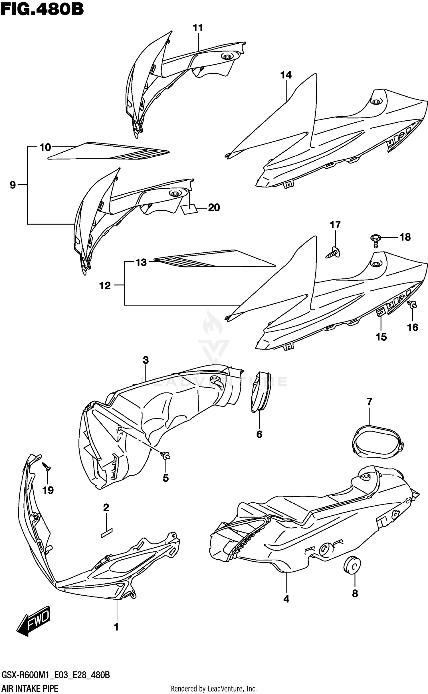 AIR INTAKE PIPE (GSX-R600)