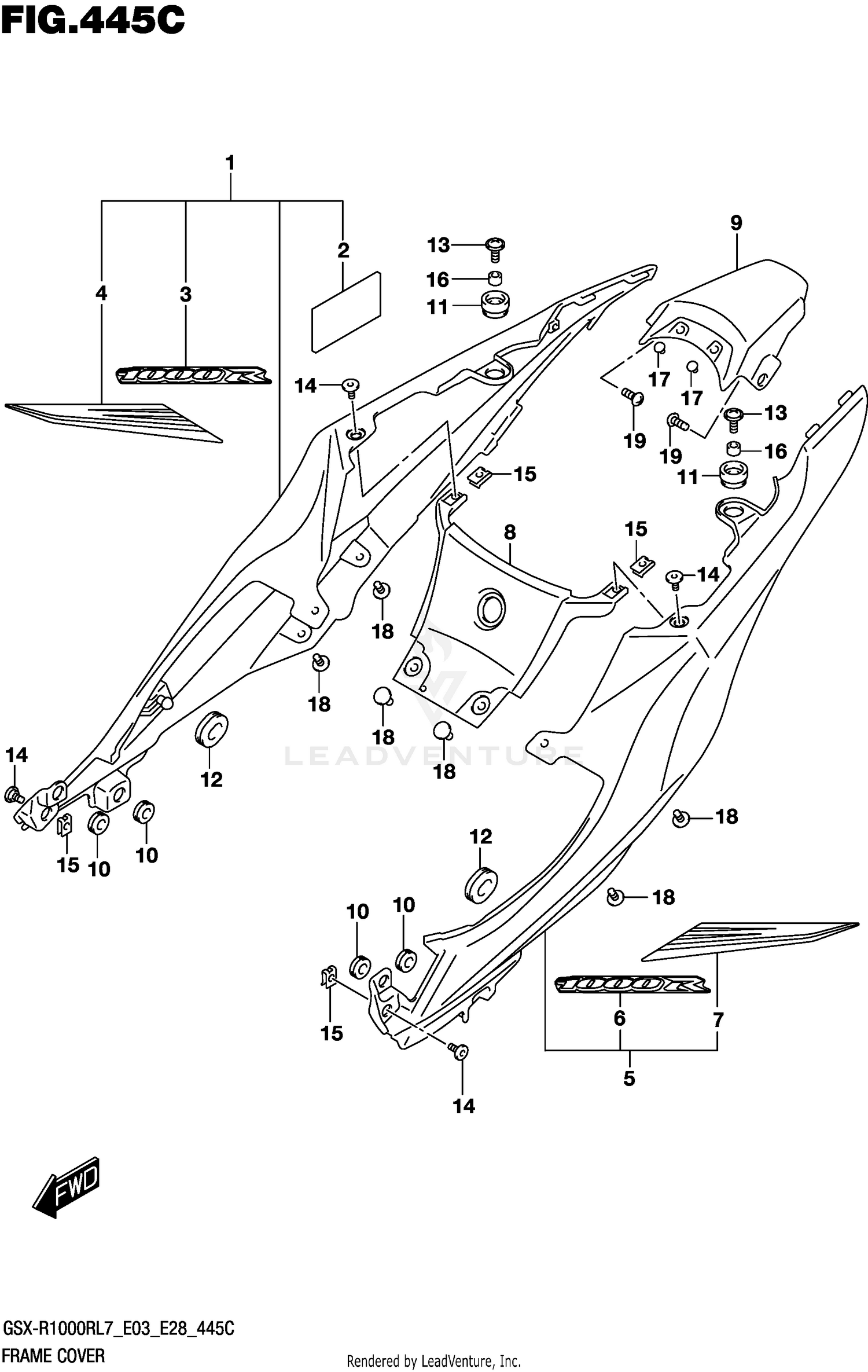 FRAME COVER (GSX-R1000RL7 E33)