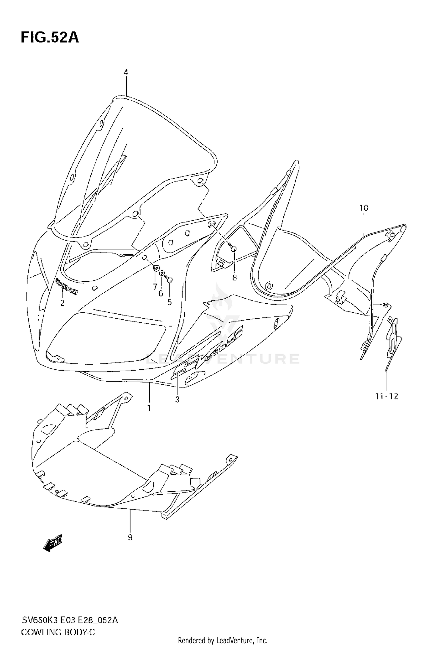 COWLING BODY (SV650SK4)