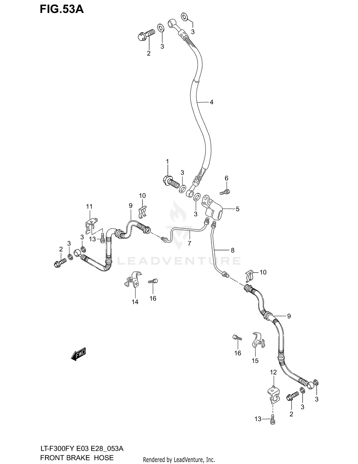 FRONT BRAKE HOSE (MODEL K2)