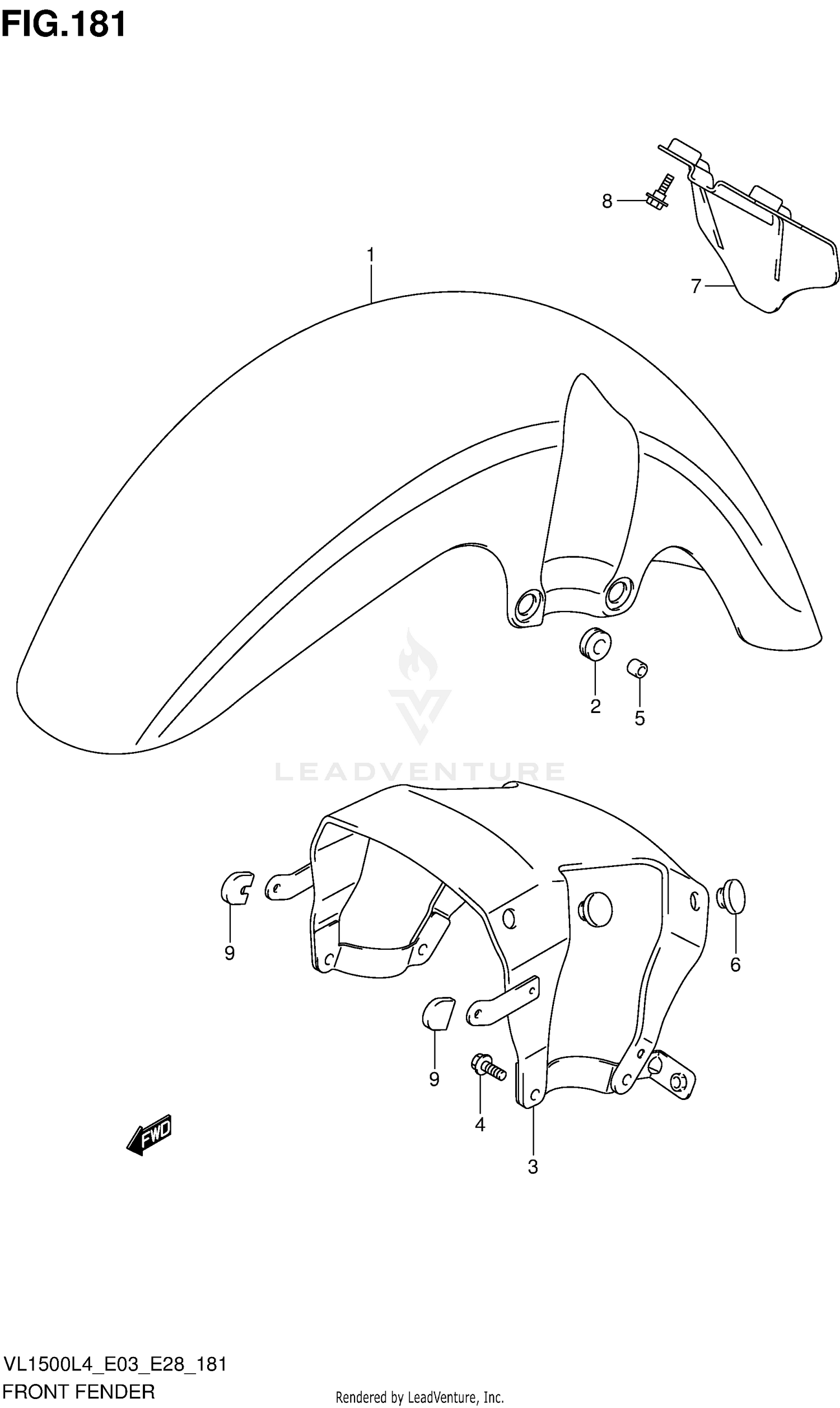 FRONT FENDER (VL1500L4 E33)