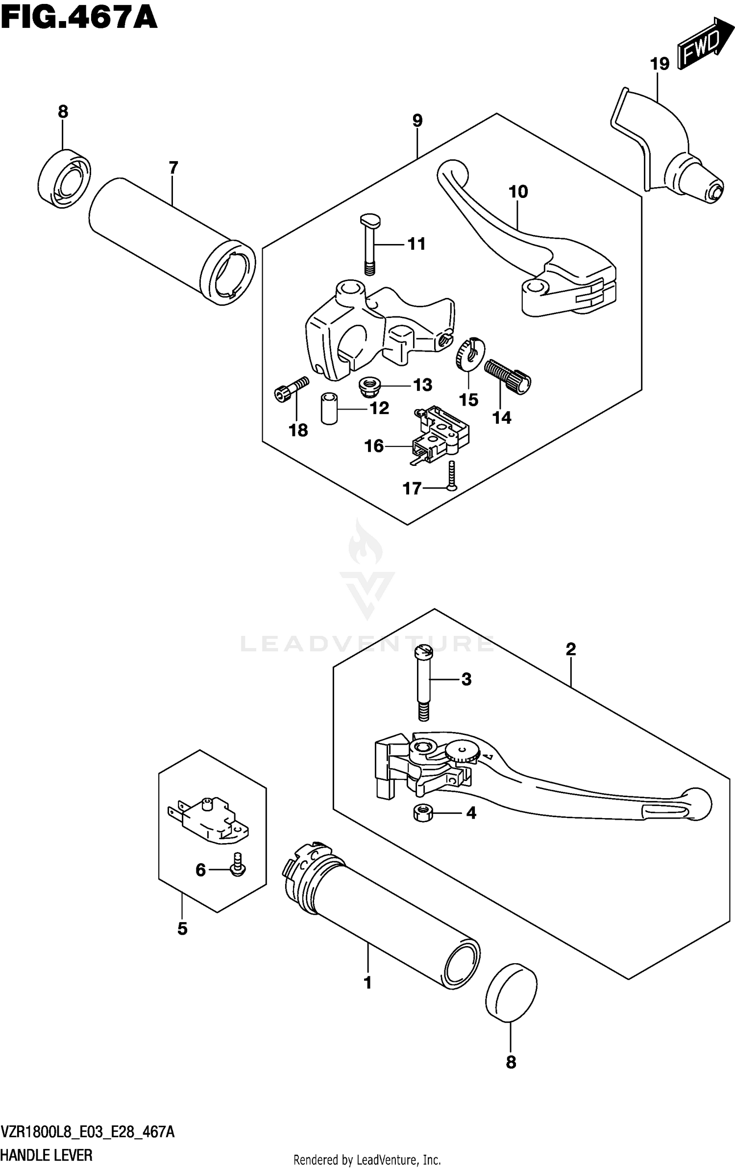 HANDLE LEVER (VZR1800L8 E28)