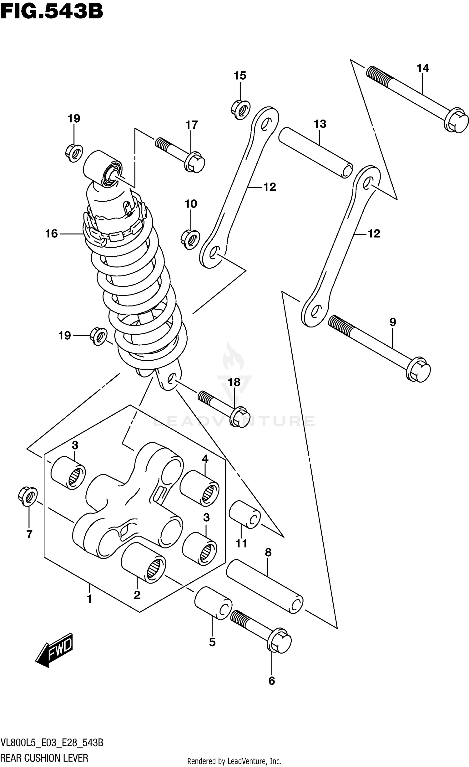 REAR CUSHION LEVER (VL800L5 E33)