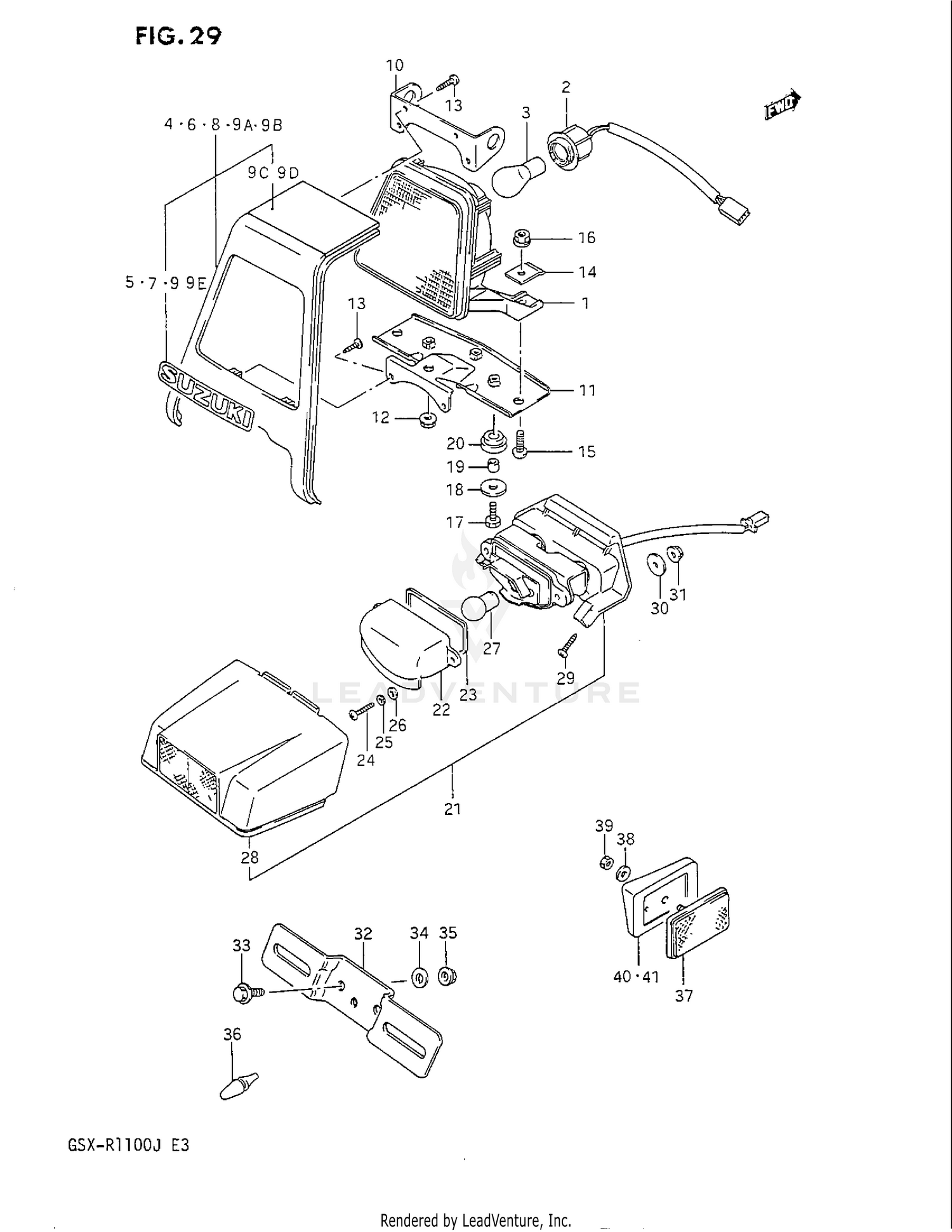 TAIL LAMP - LICENSE LAMP