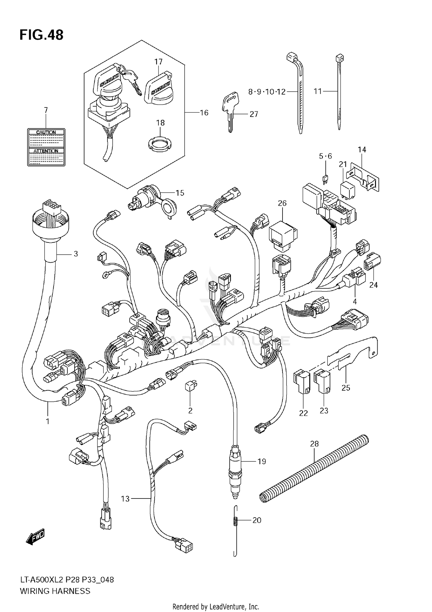 WIRING HARNESS (LT-A500XZ E28)