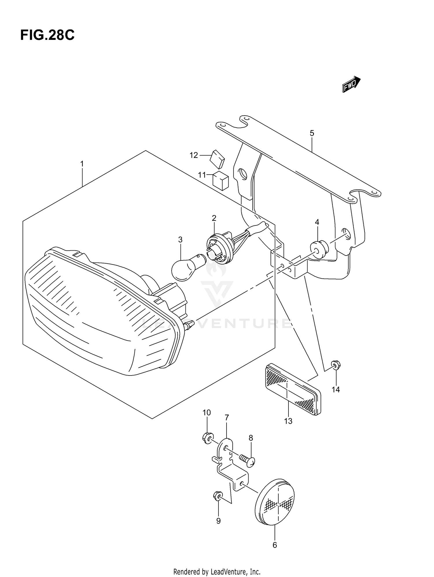 REAR COMBINATION (MODEL K3 E28)