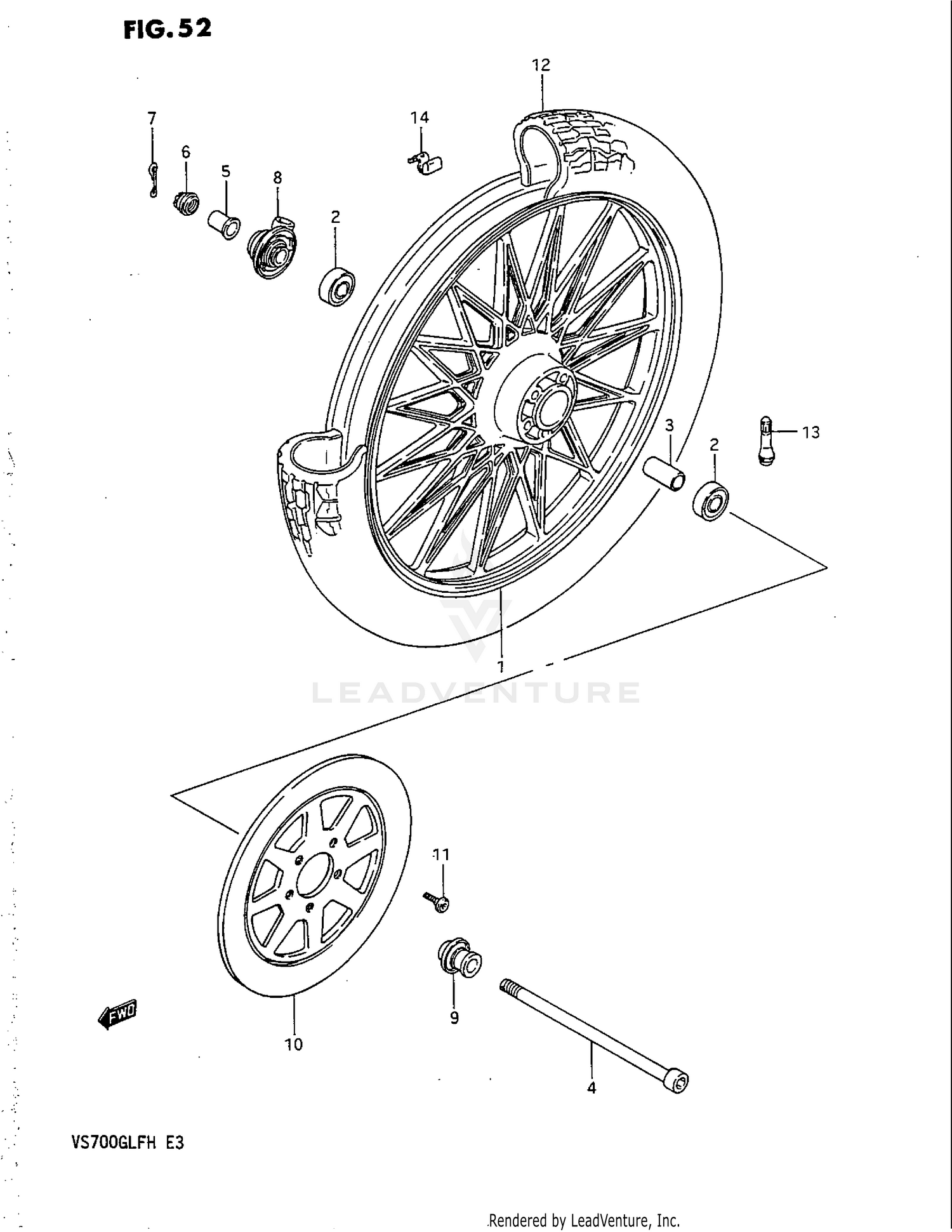 FRONT WHEEL (VS700GLEFG/GLEPG)