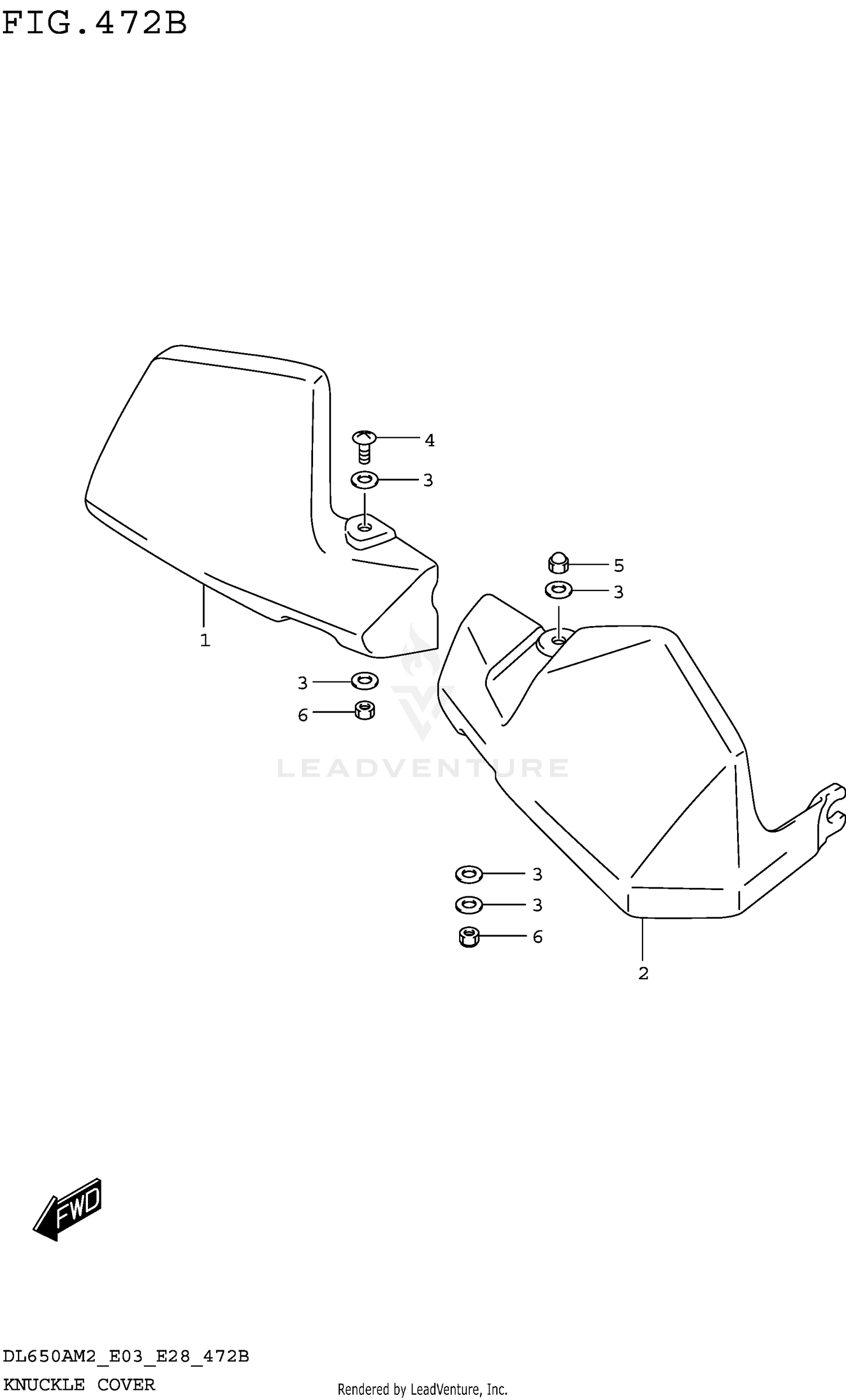 KNUCKLE COVER (DL650XAM2 E28)