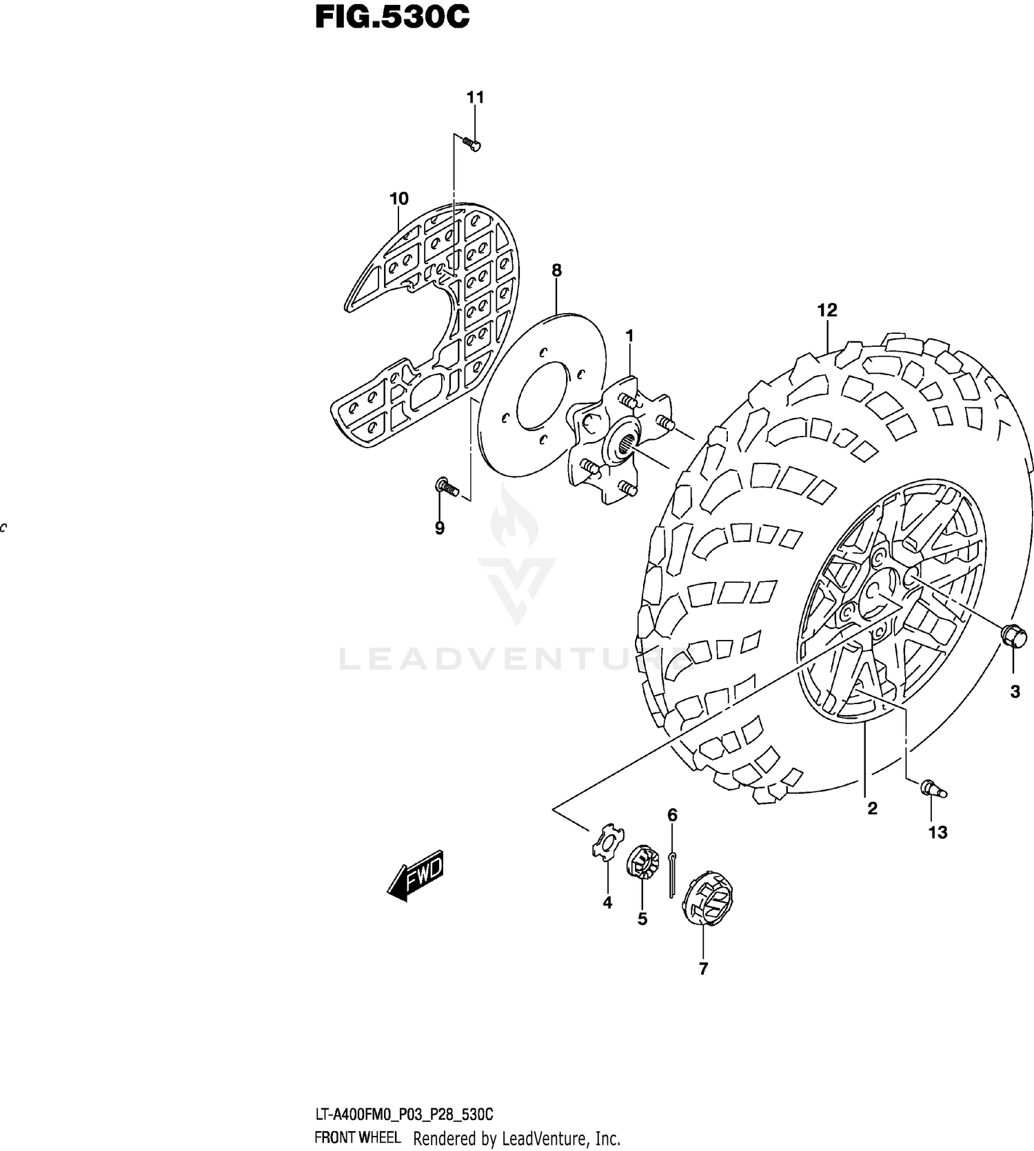 FRONT WHEEL (LT-A400FZM0 P03)