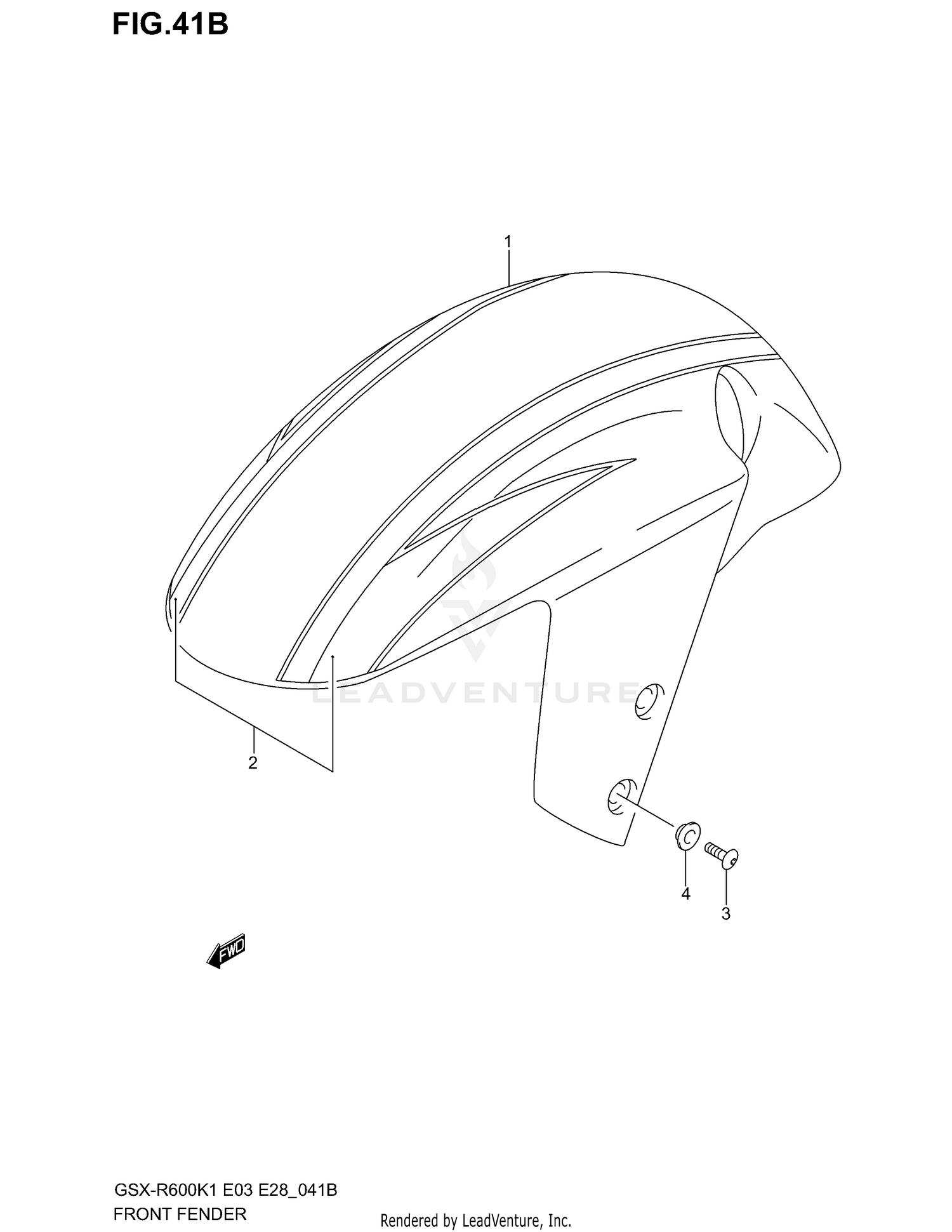 FRONT FENDER (GSX-R600ZK3)
