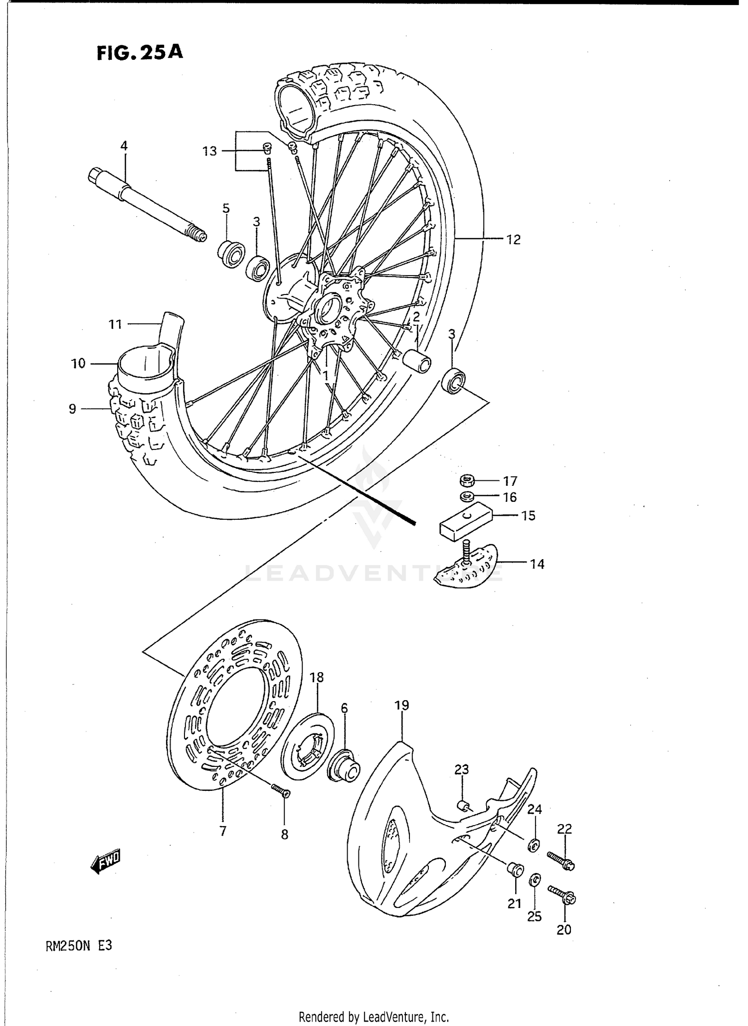 FRONT WHEEL (MODEL N)