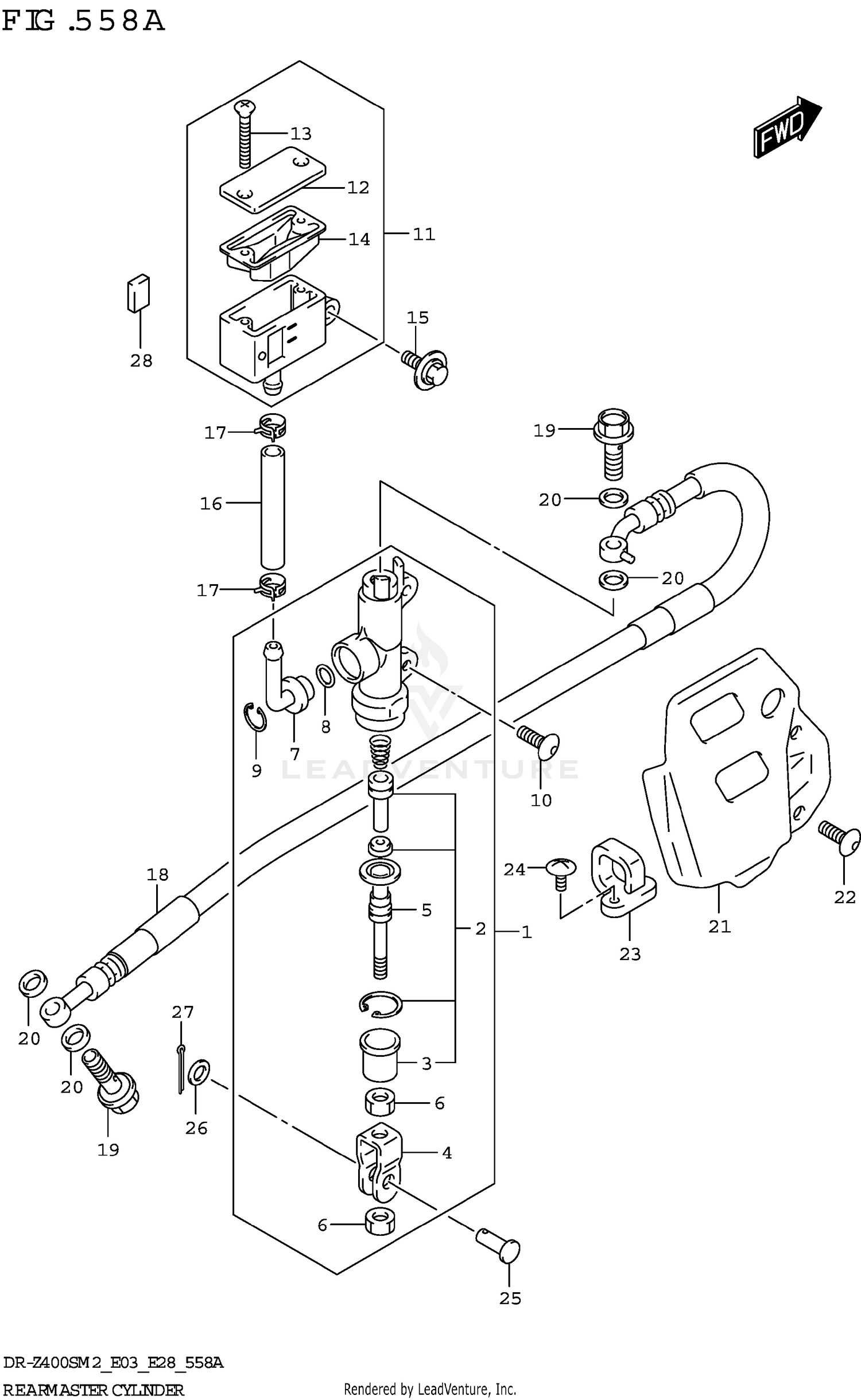 REAR MASTER CYLINDER (DR-Z400S)