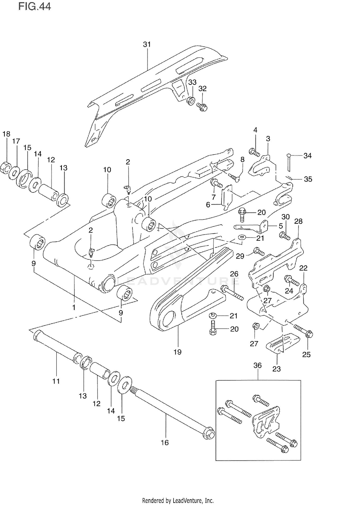REAR SWINGING ARM (MODEL L/M/N)