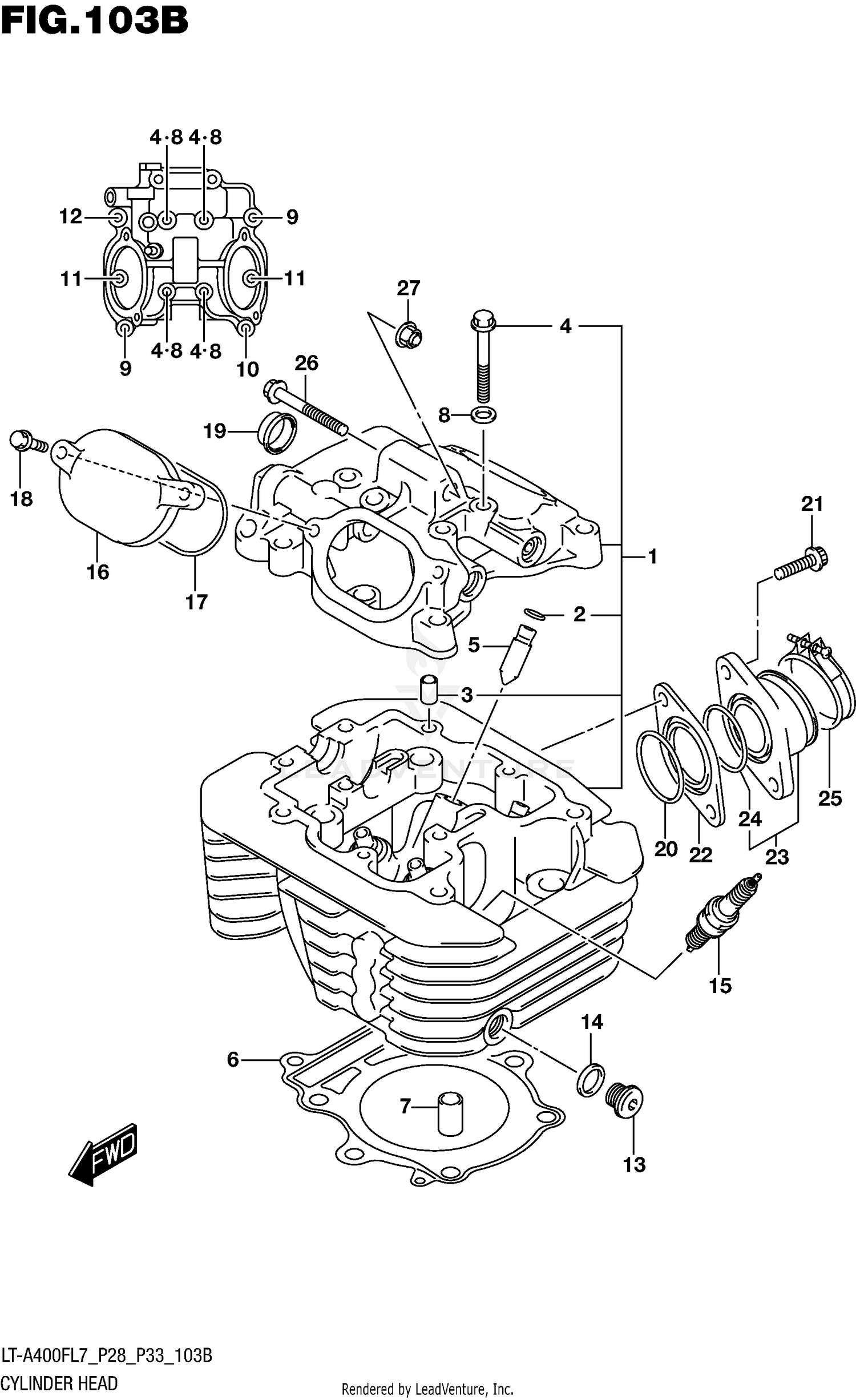 CYLINDER HEAD (LT-A400FL7 P33)