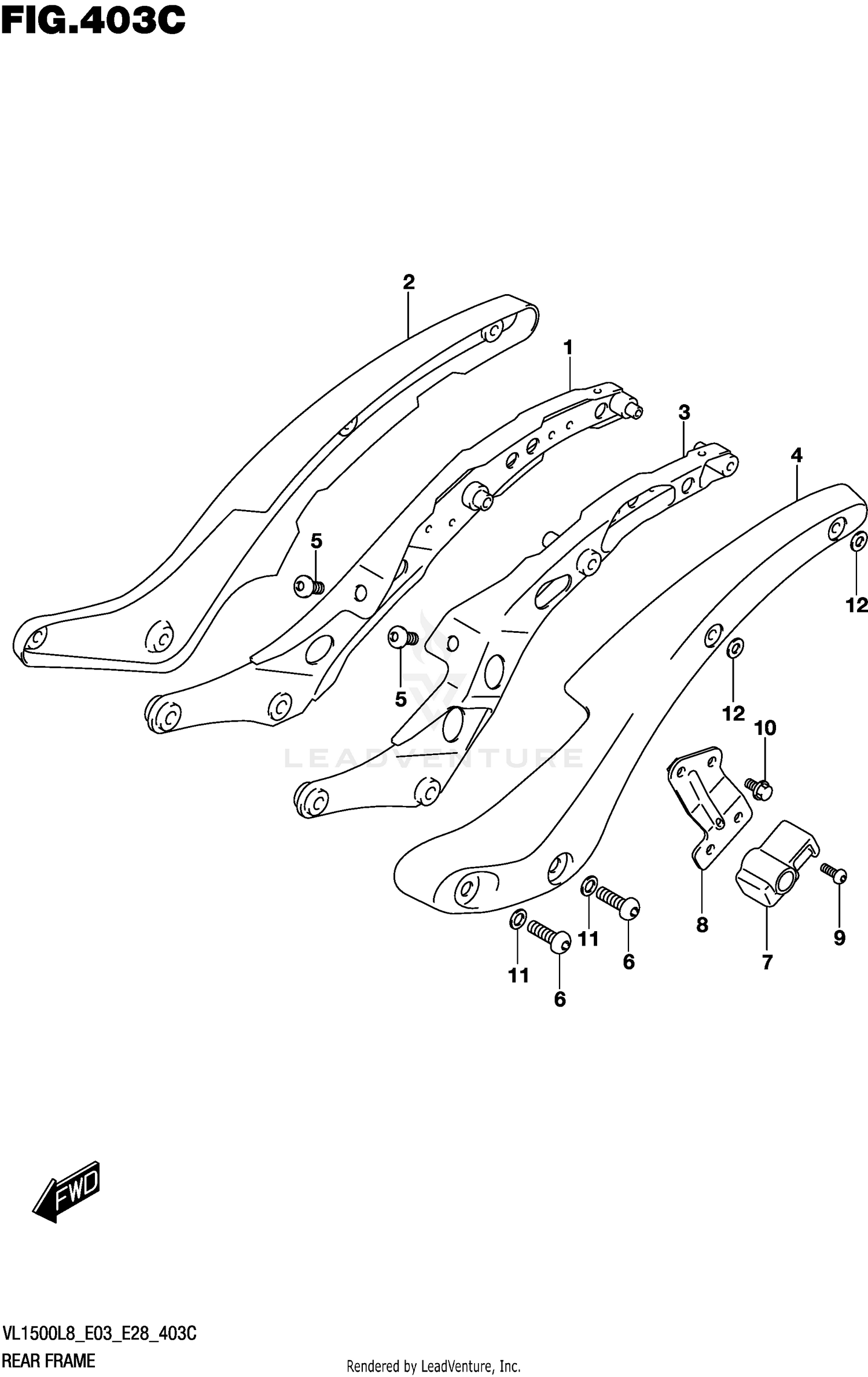 REAR FRAME (VL1500BL8 E33)
