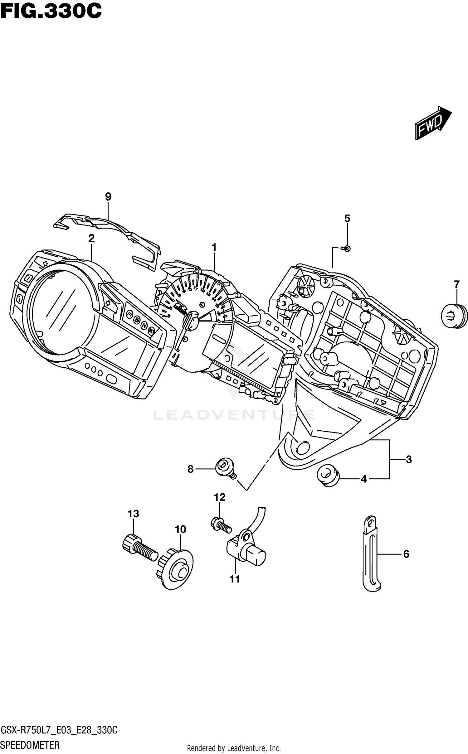 SPEEDOMETER (GSX-R750L7 E33)