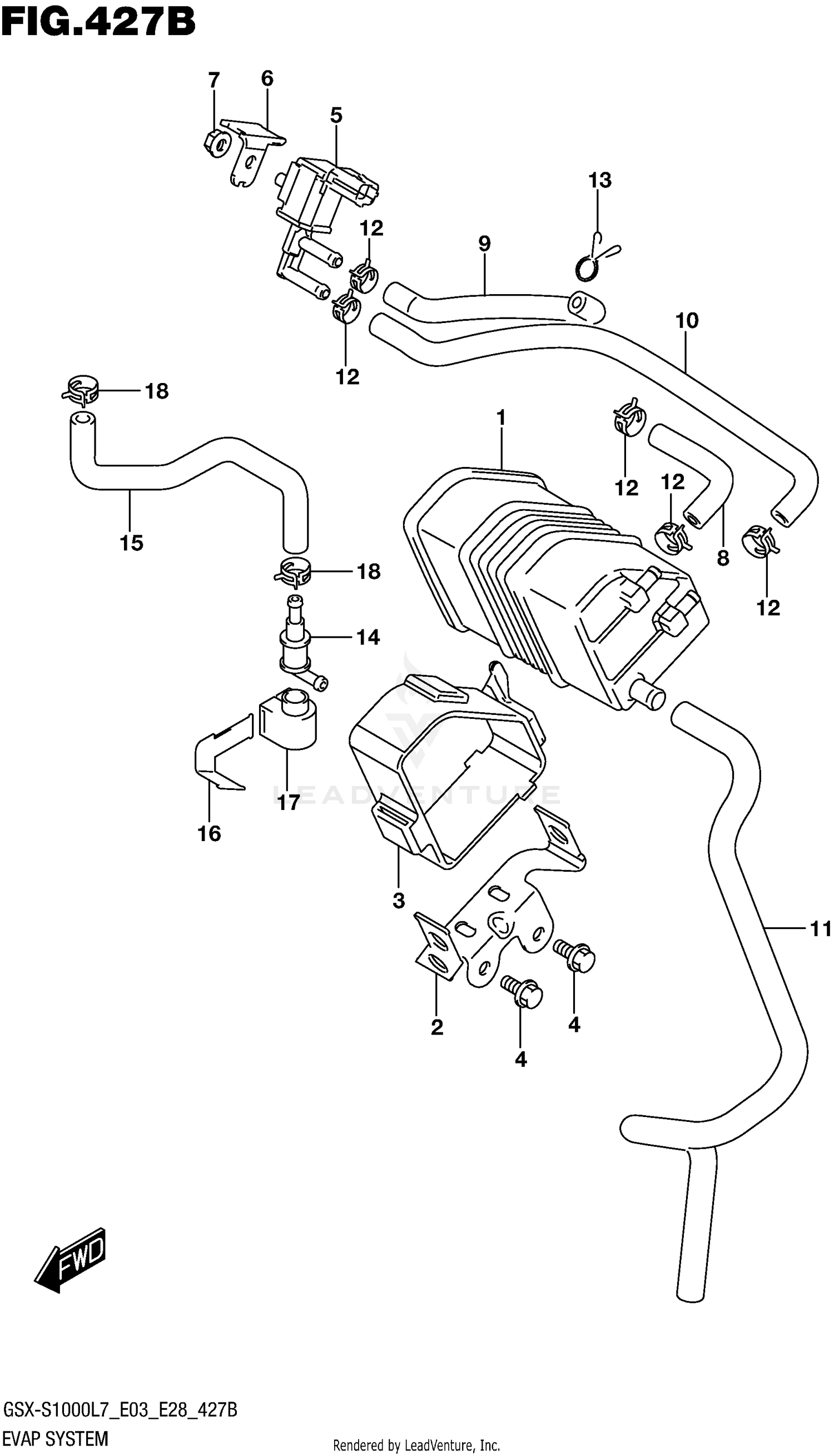 EVAP SYSTEM (GSX-S1000AL7 E33)