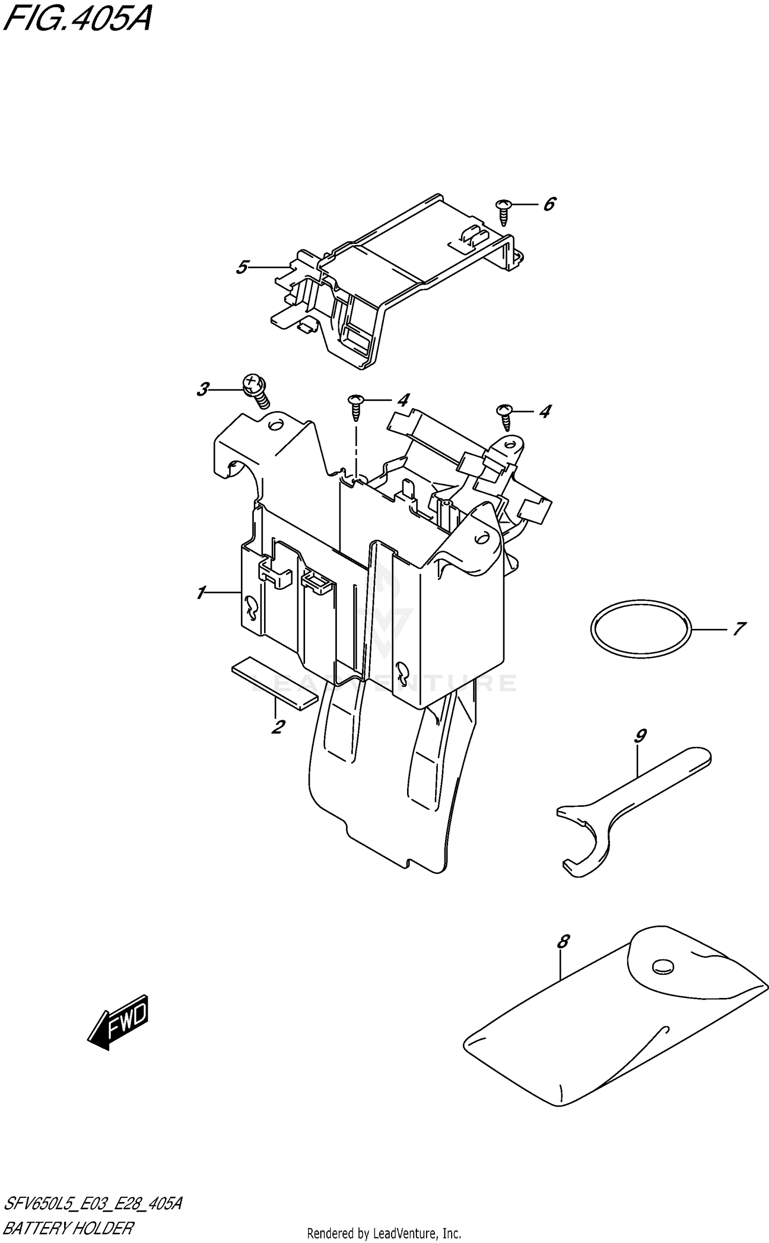 BATTERY HOLDER (SFV650L5 E03)