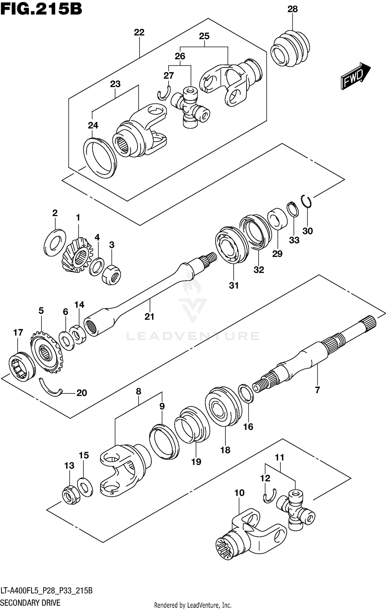 SECONDARY DRIVE (LT-A400FL5 P33)