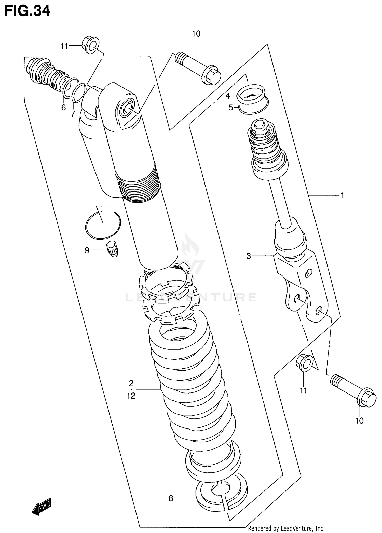 REAR SHOCK ABSORBER (TYPE Y)