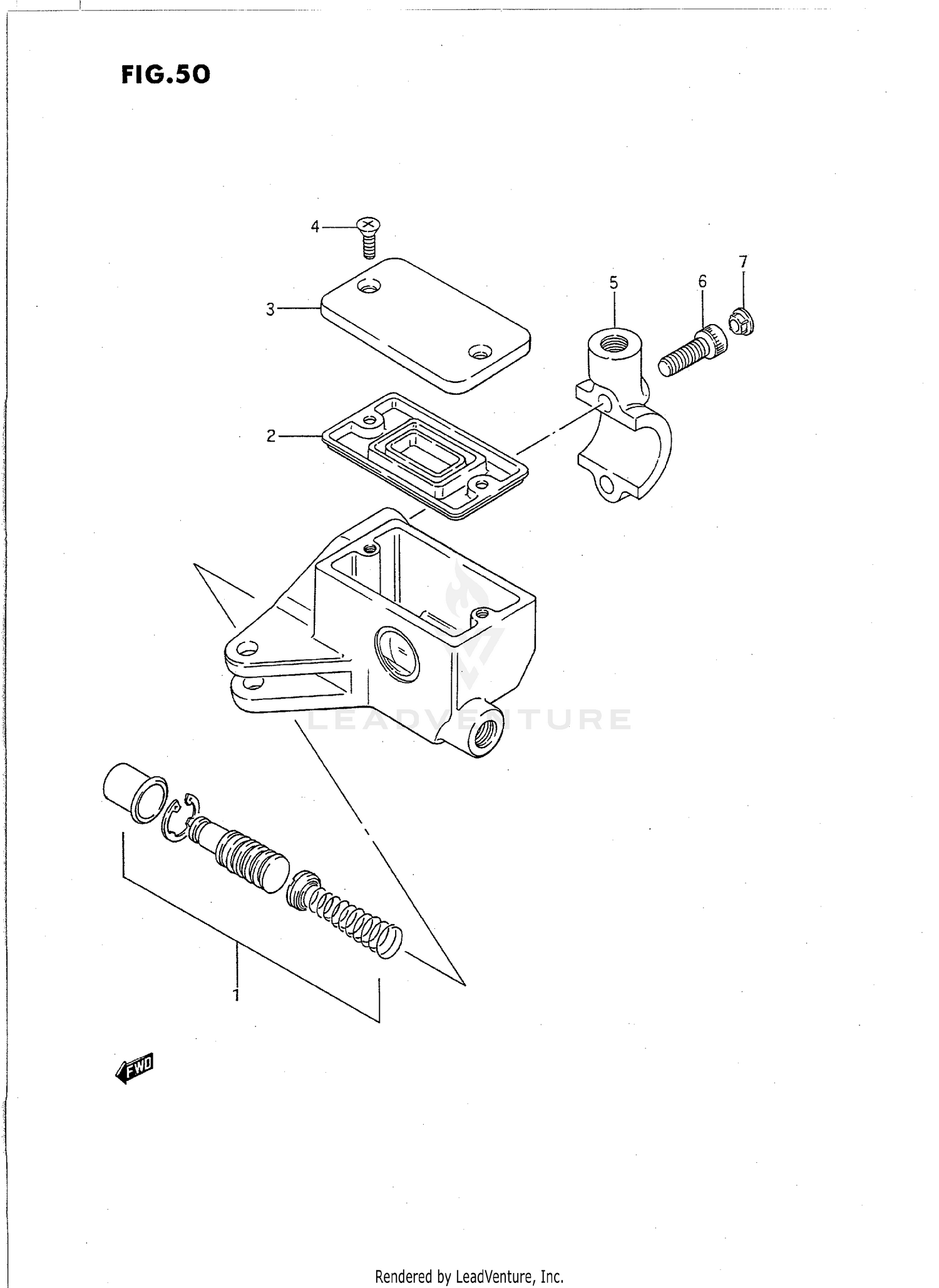 FRONT MASTER CYLINDER (MODEL H/J)