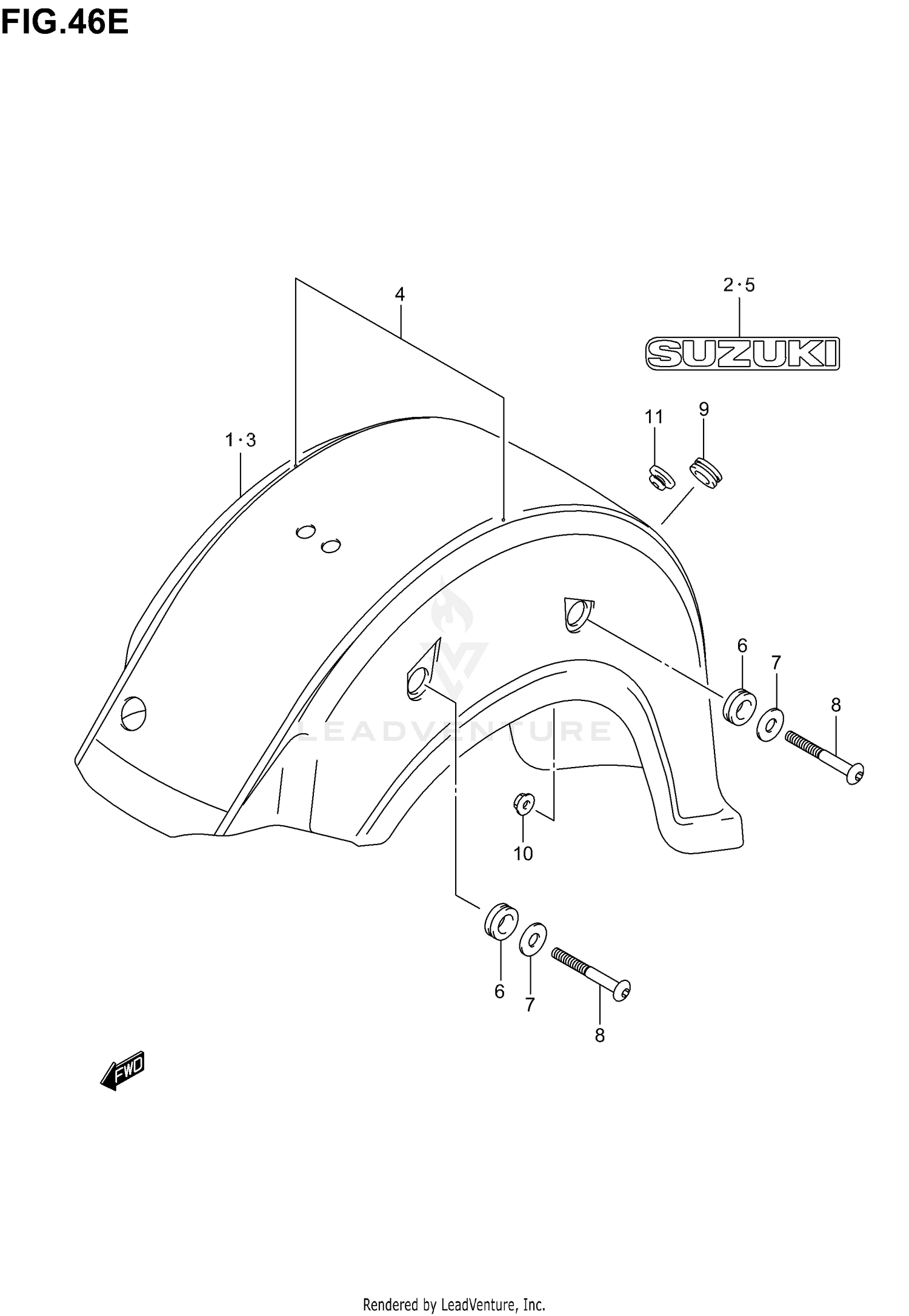 REAR FENDER (MODEL K5)