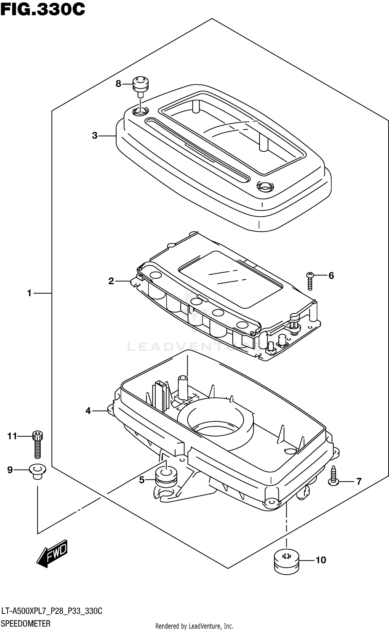 SPEEDOMETER (LT-A500XPBL7 P28)