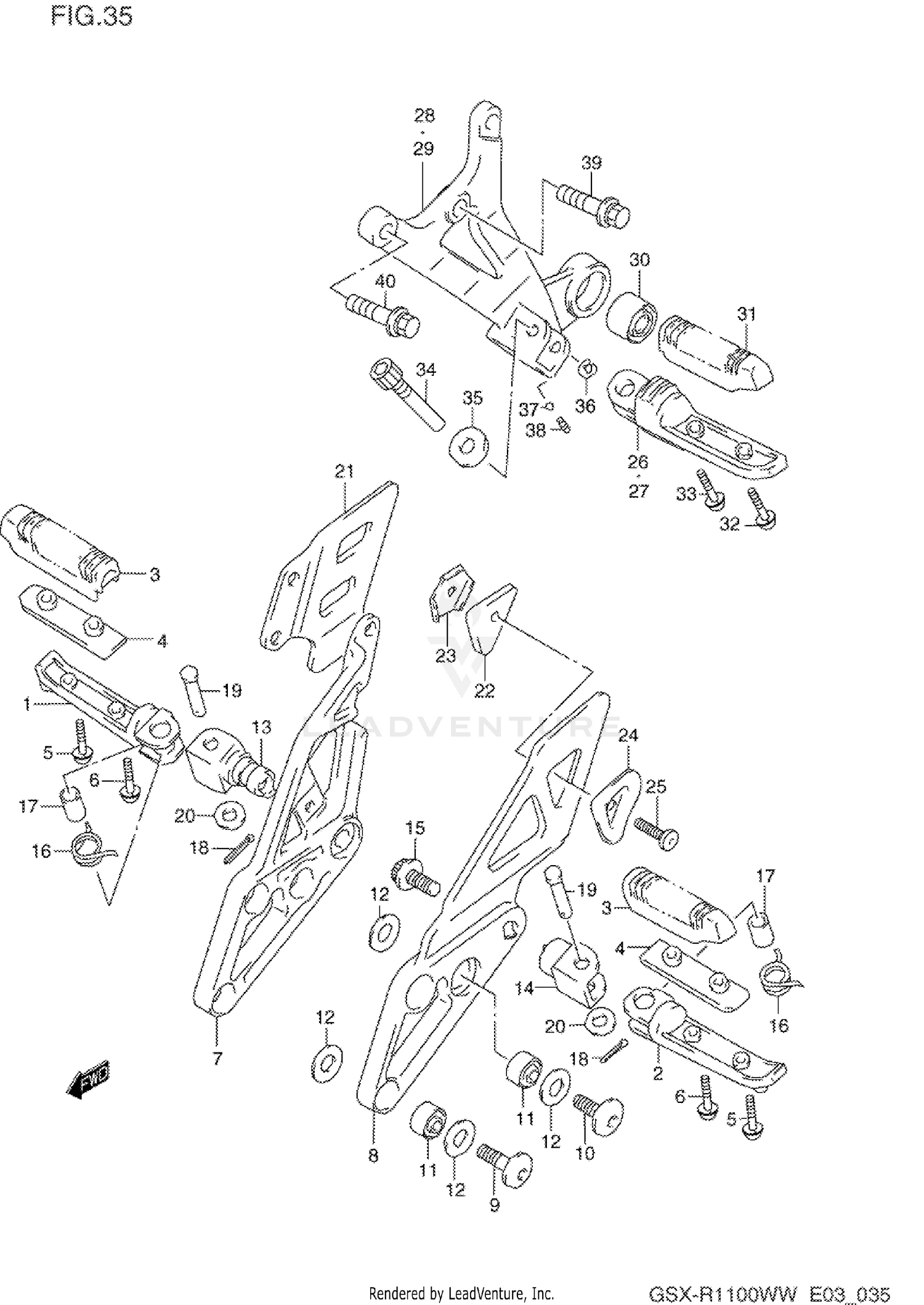 FOOTREST (MODEL P/R)
