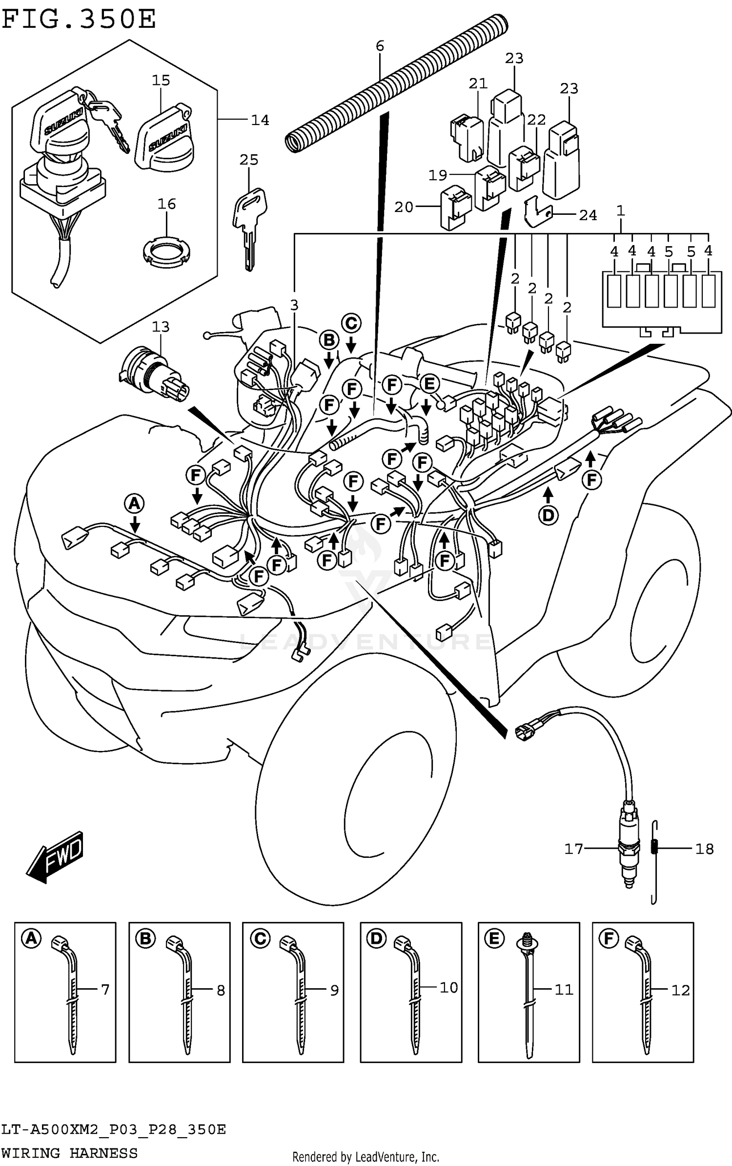 WIRING HARNESS (LT-A500XPM2 P28)