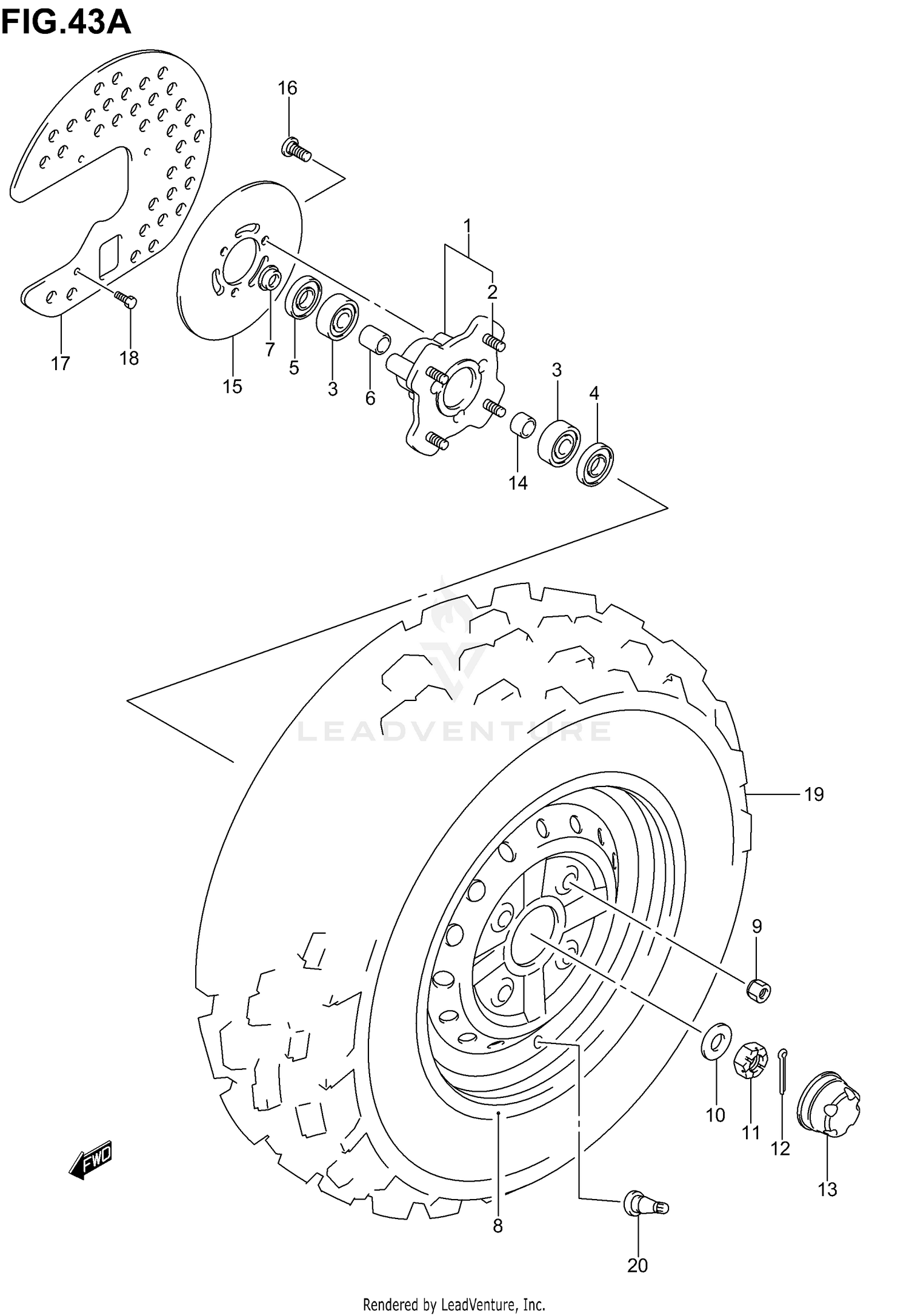 FRONT WHEEL (MODEL K4/K5/K6)